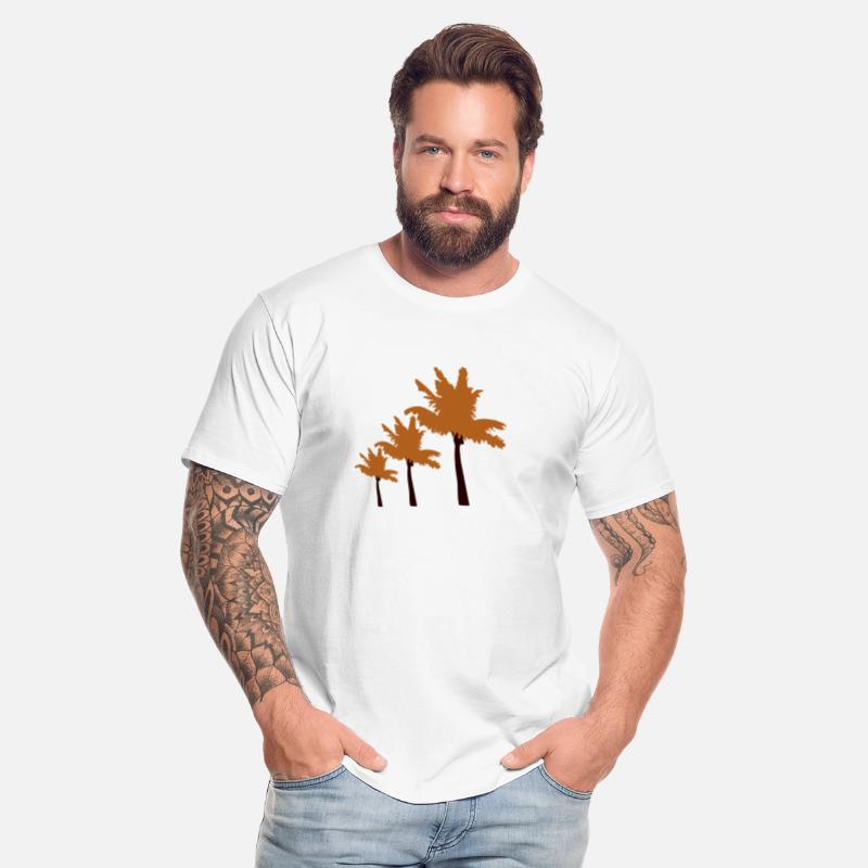 Many Palm Trees Row Island 3 Trees Beach Vacation