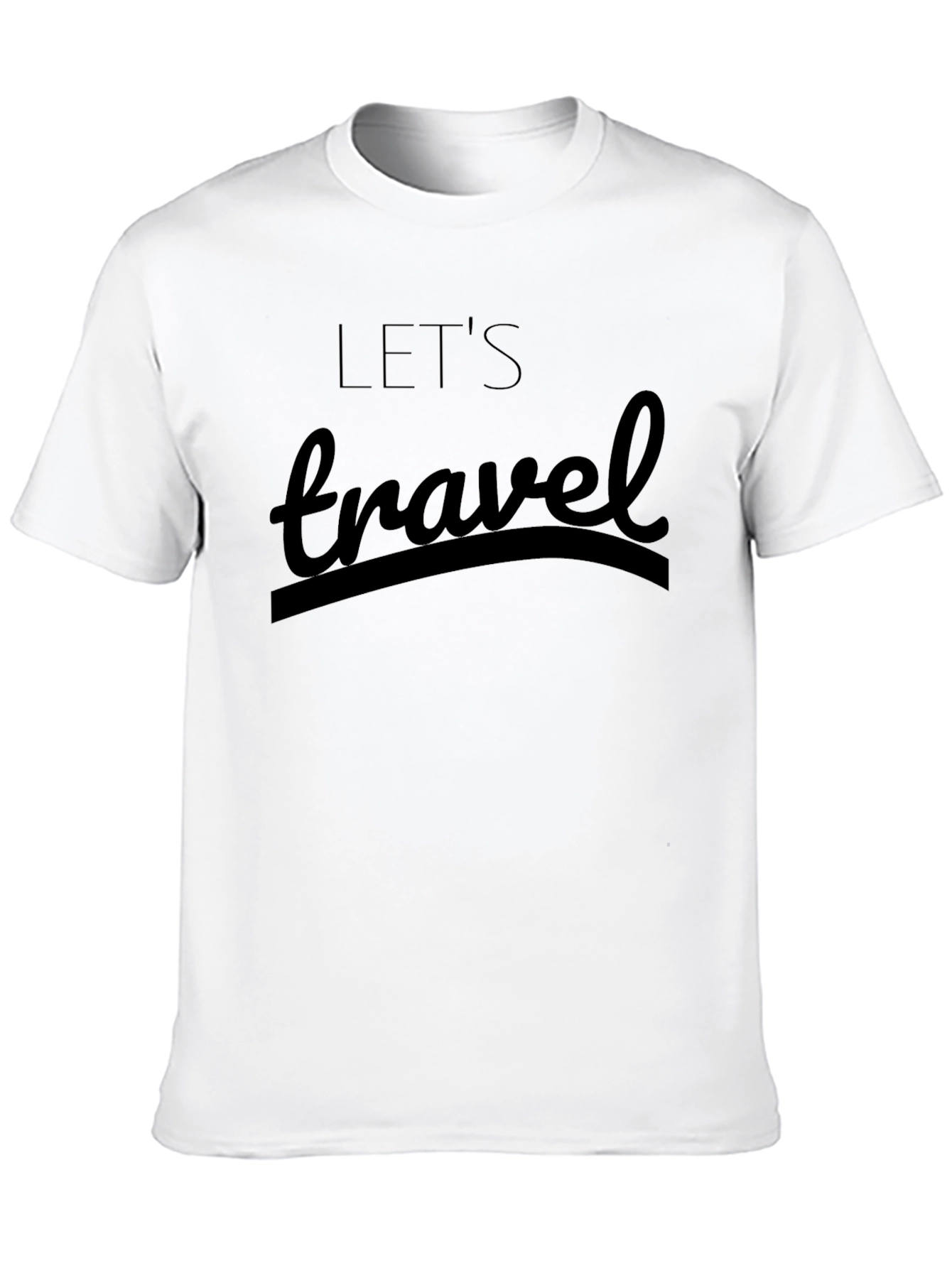 Lets Travel Black Graphic Tee - Adventure Ready!