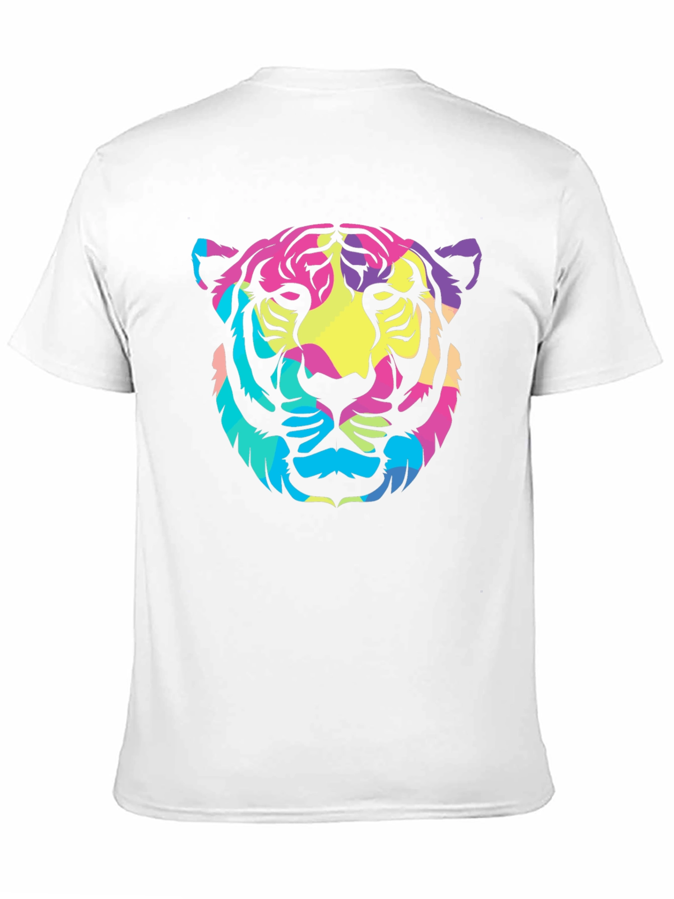 Vibrant Tiger Graphic Tee - Stylish Black Cotton T-Shirt