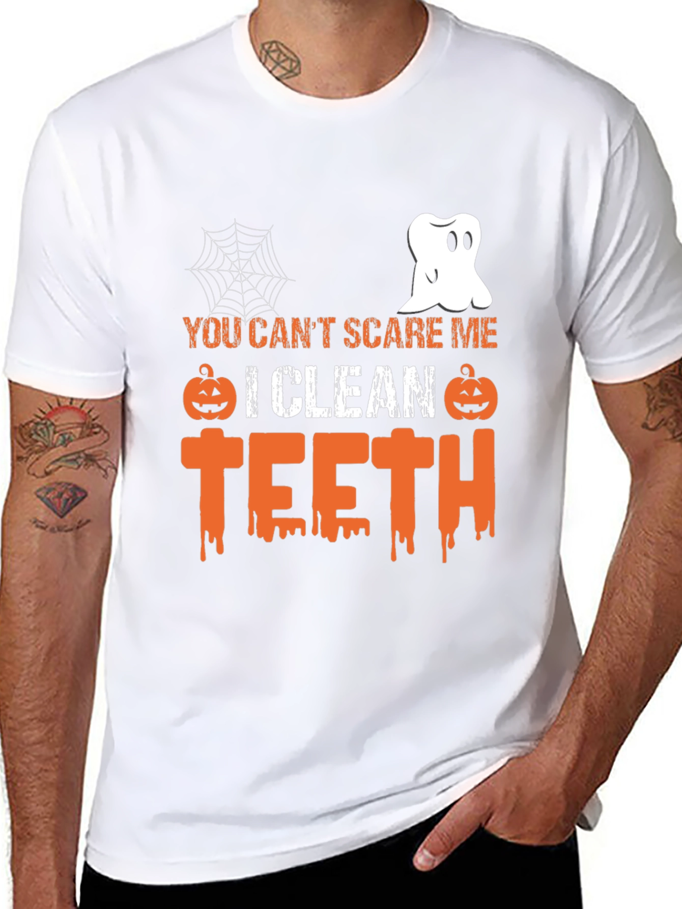 Halloween Dental Hygienist T-Shirt - You Cant Scare Me!