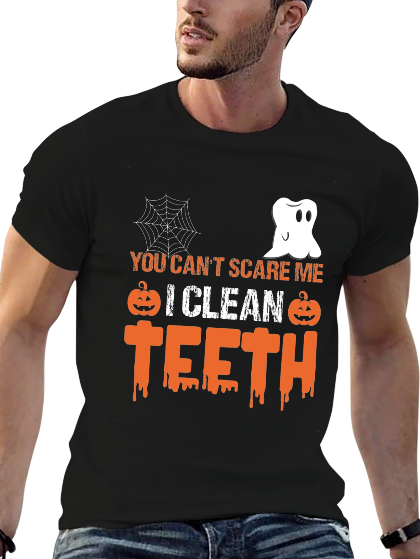 Halloween Dental Hygienist T-Shirt - You Cant Scare Me!