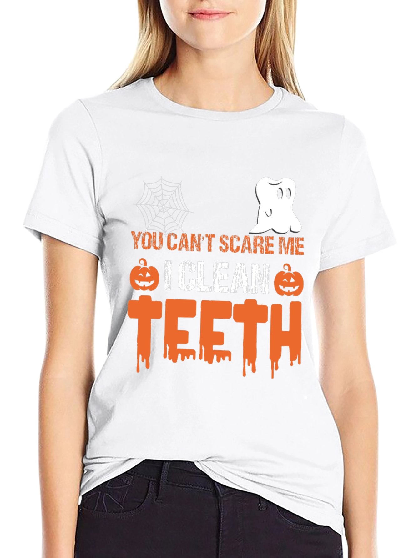 Halloween Dental Hygienist T-Shirt - You Cant Scare Me!