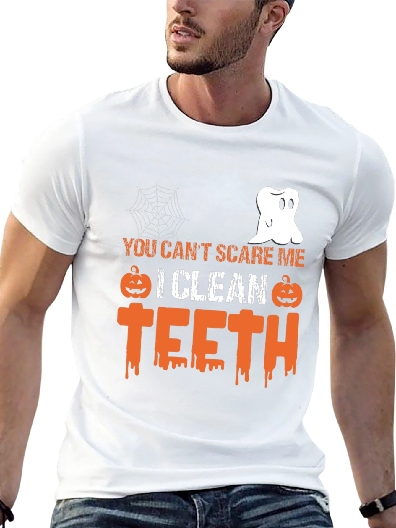 Halloween Dental Hygienist T-Shirt - You Cant Scare Me!