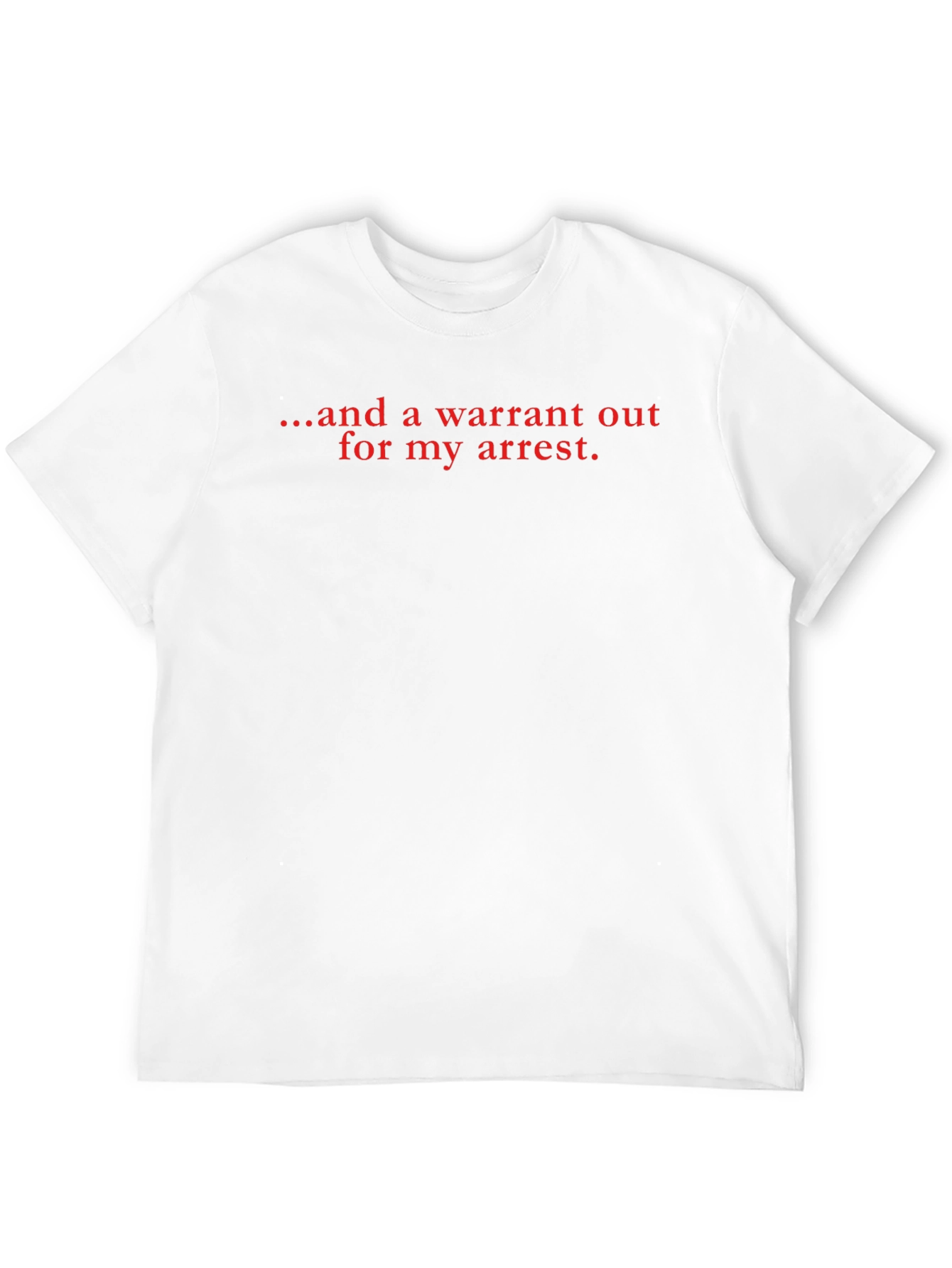 Warrant Out Black T-Shirt