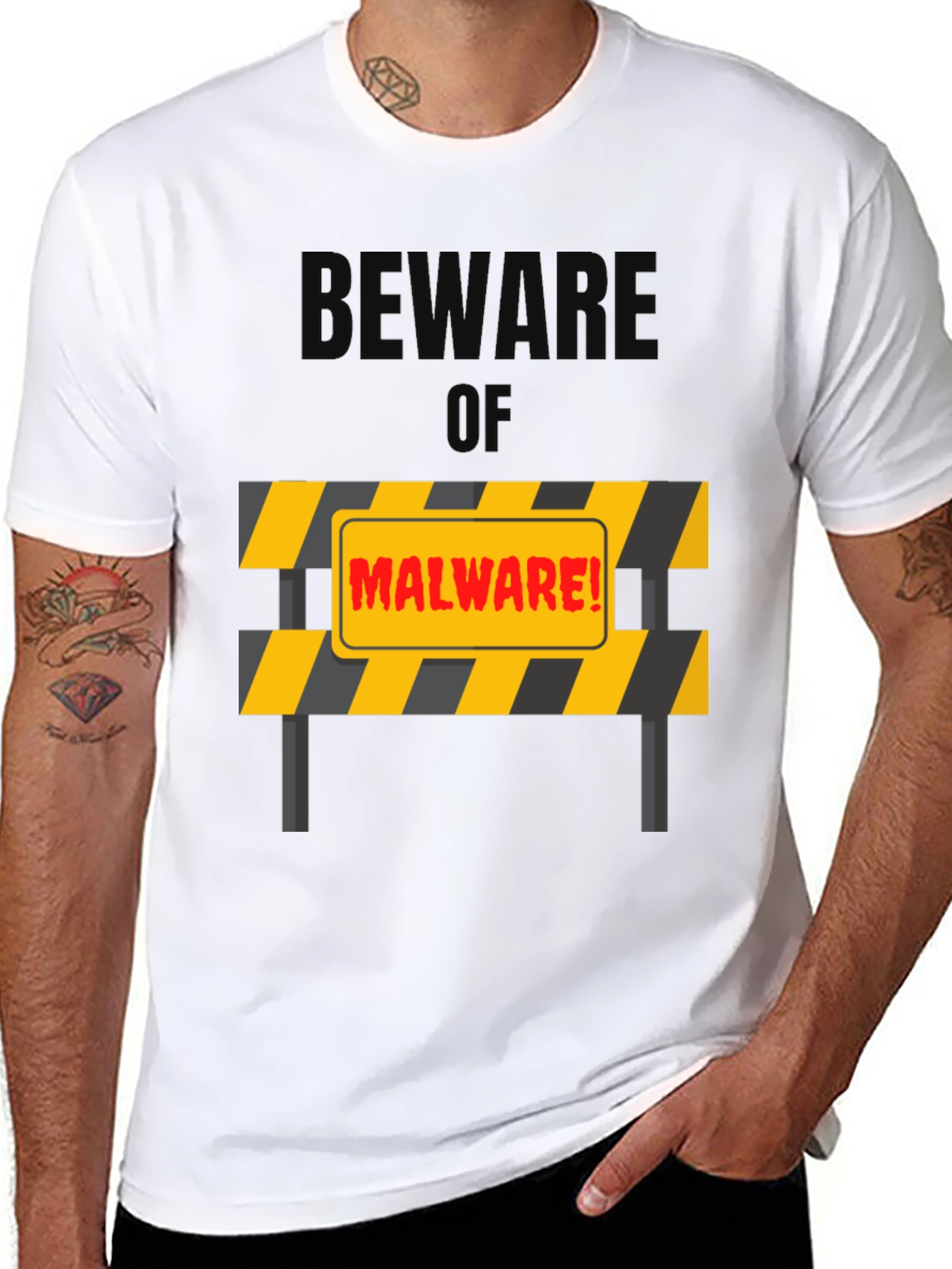 Beware of Malware T-Shirt - Protection Design