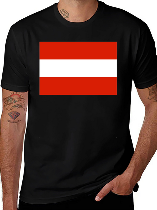 Austria Flag T-Shirt - Black Cotton Tee