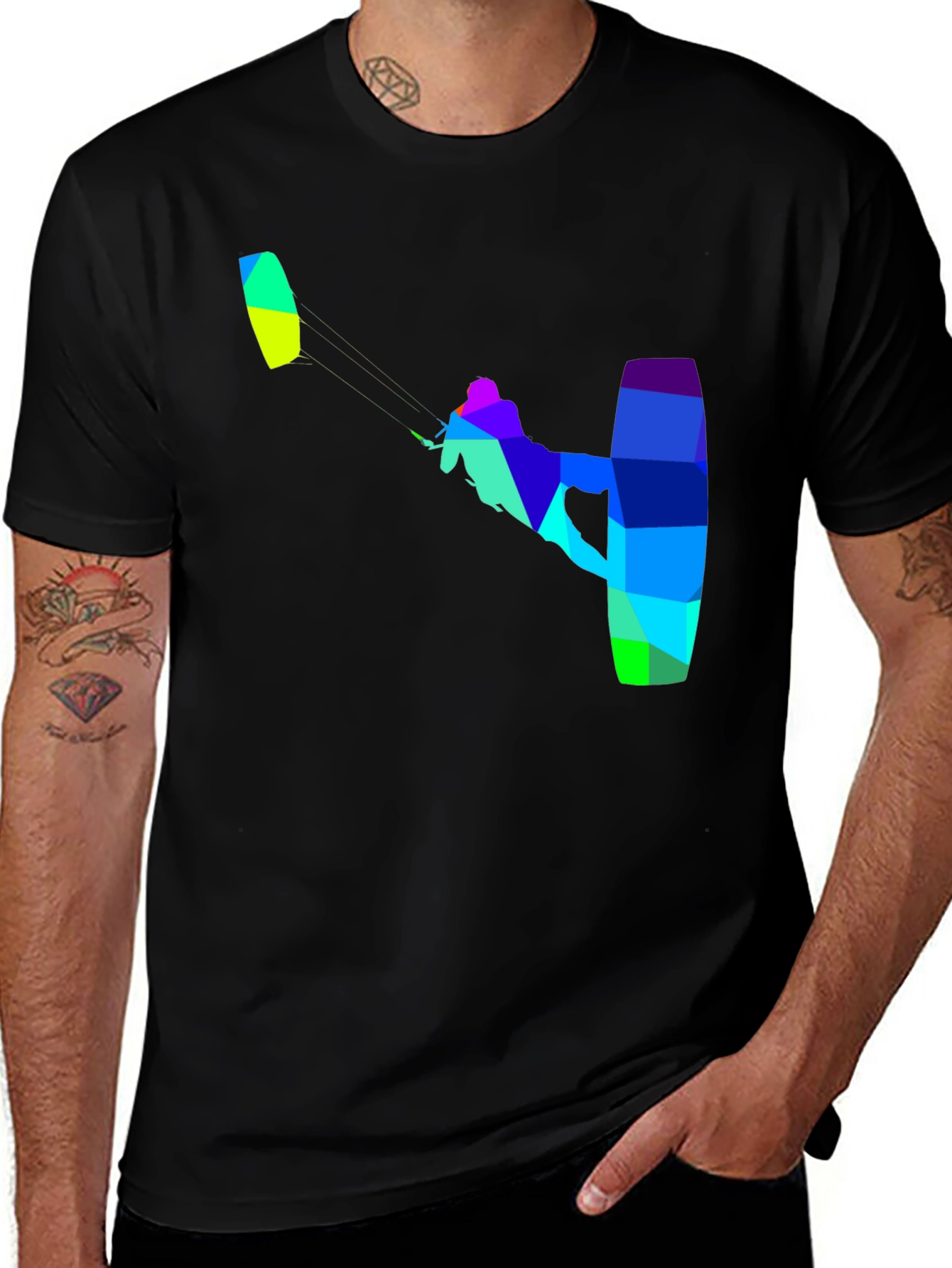 Kitesurfing Graphic T-Shirt - Vibrant Design