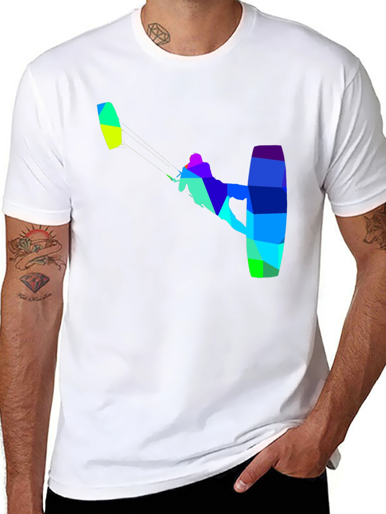 Kitesurfing Graphic T-Shirt - Vibrant Design