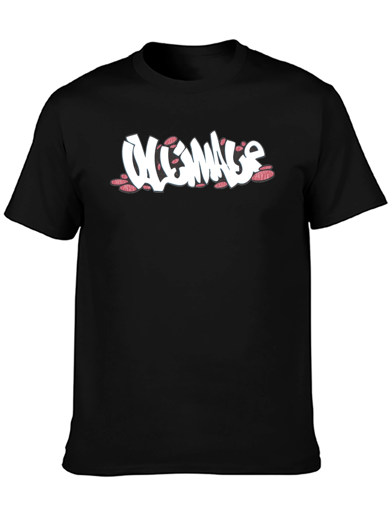 Mens Black Graphic Print Short Sleeve T-Shirt