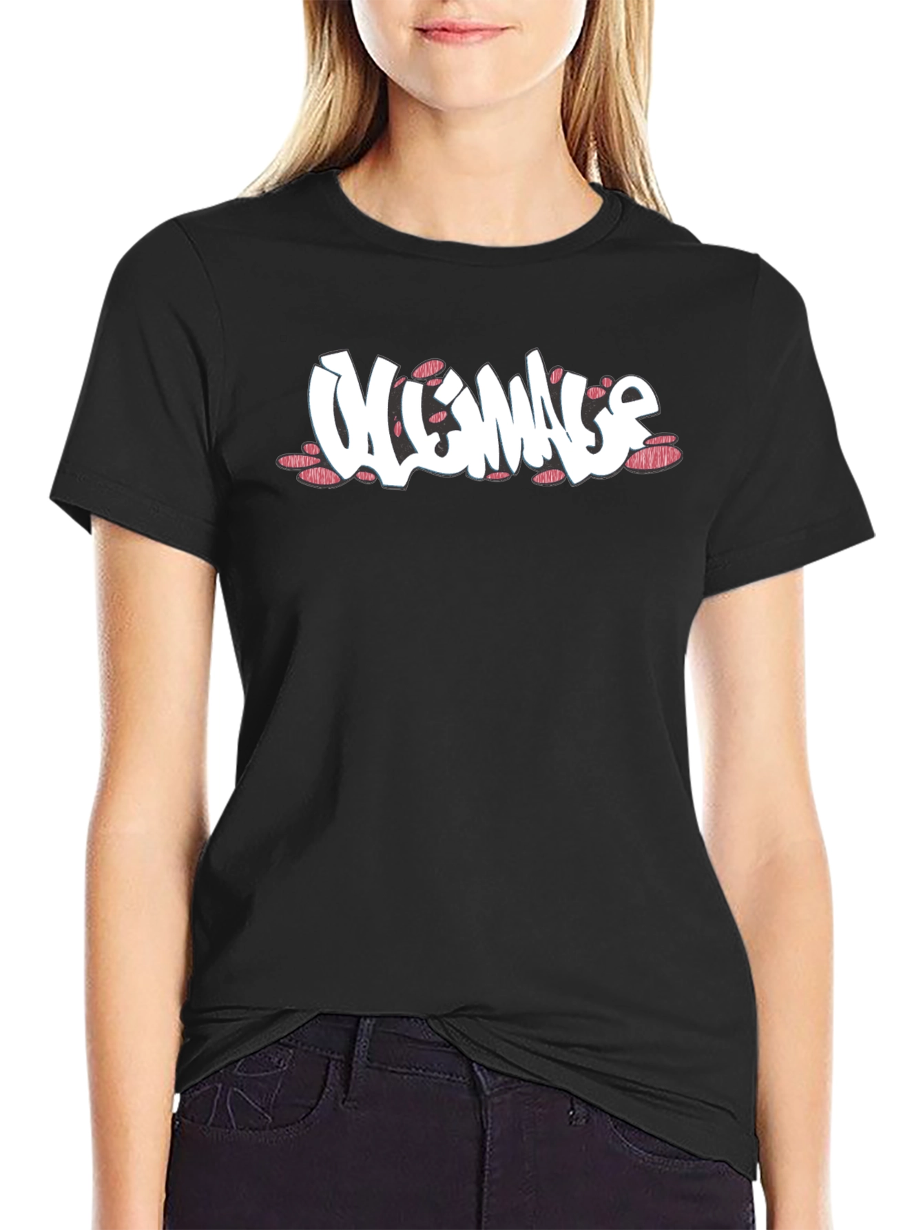 Mens Black Graphic Print Short Sleeve T-Shirt