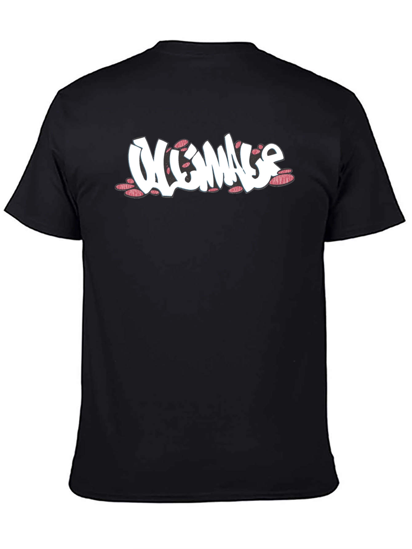 Mens Black Graphic Print Short Sleeve T-Shirt