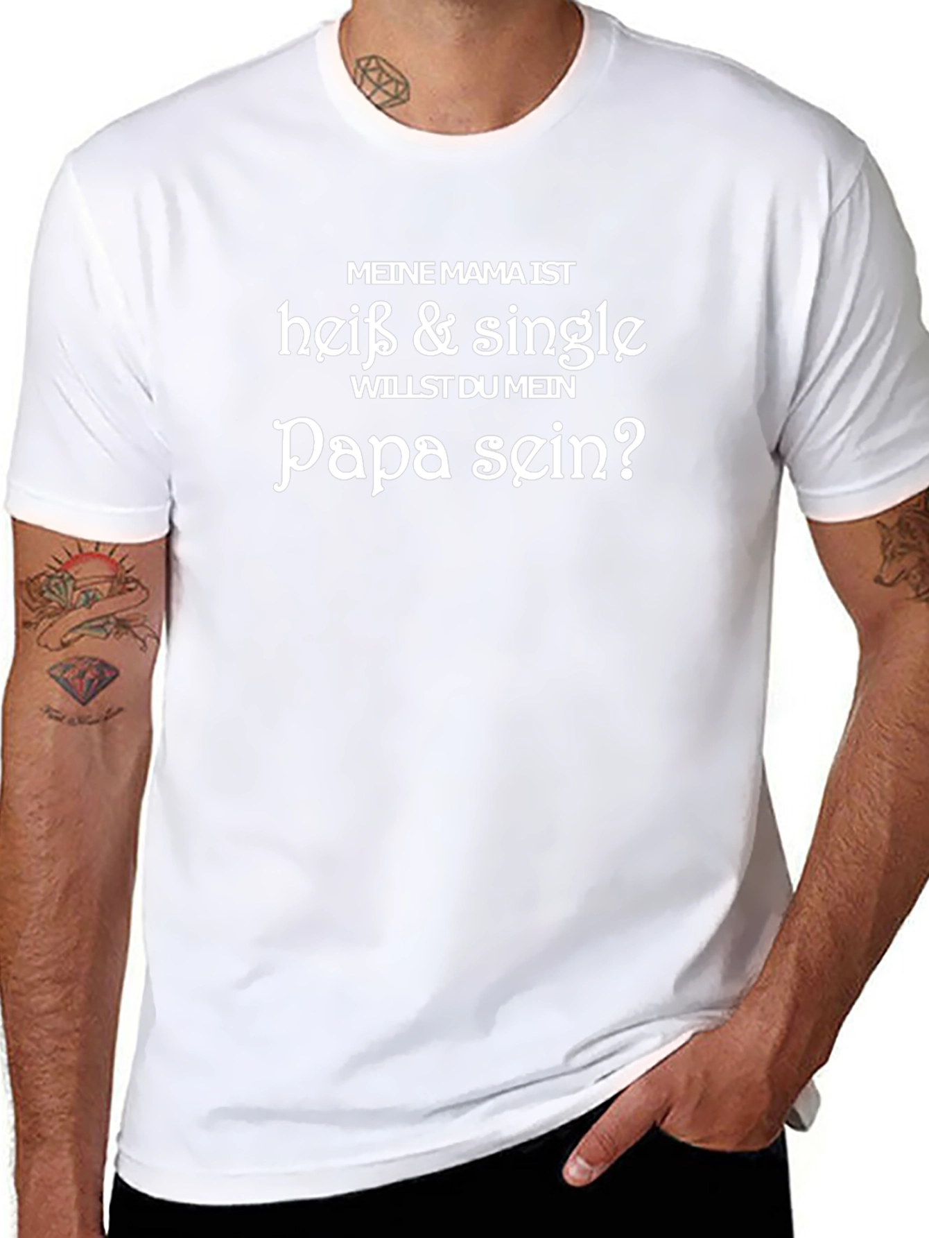 Funny German Hot & Single Dad T-Shirt