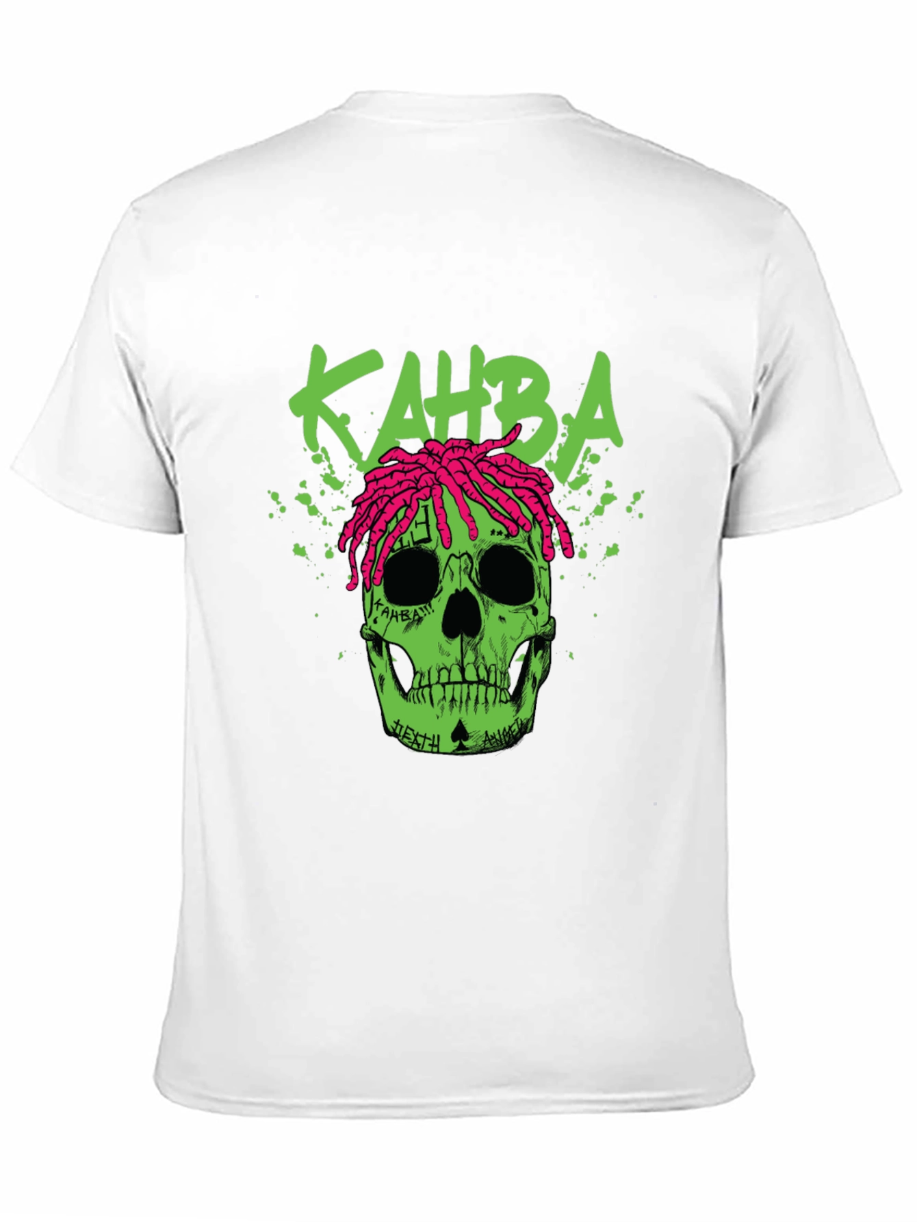 Kahba Skull Graphic Print T-Shirt - Black