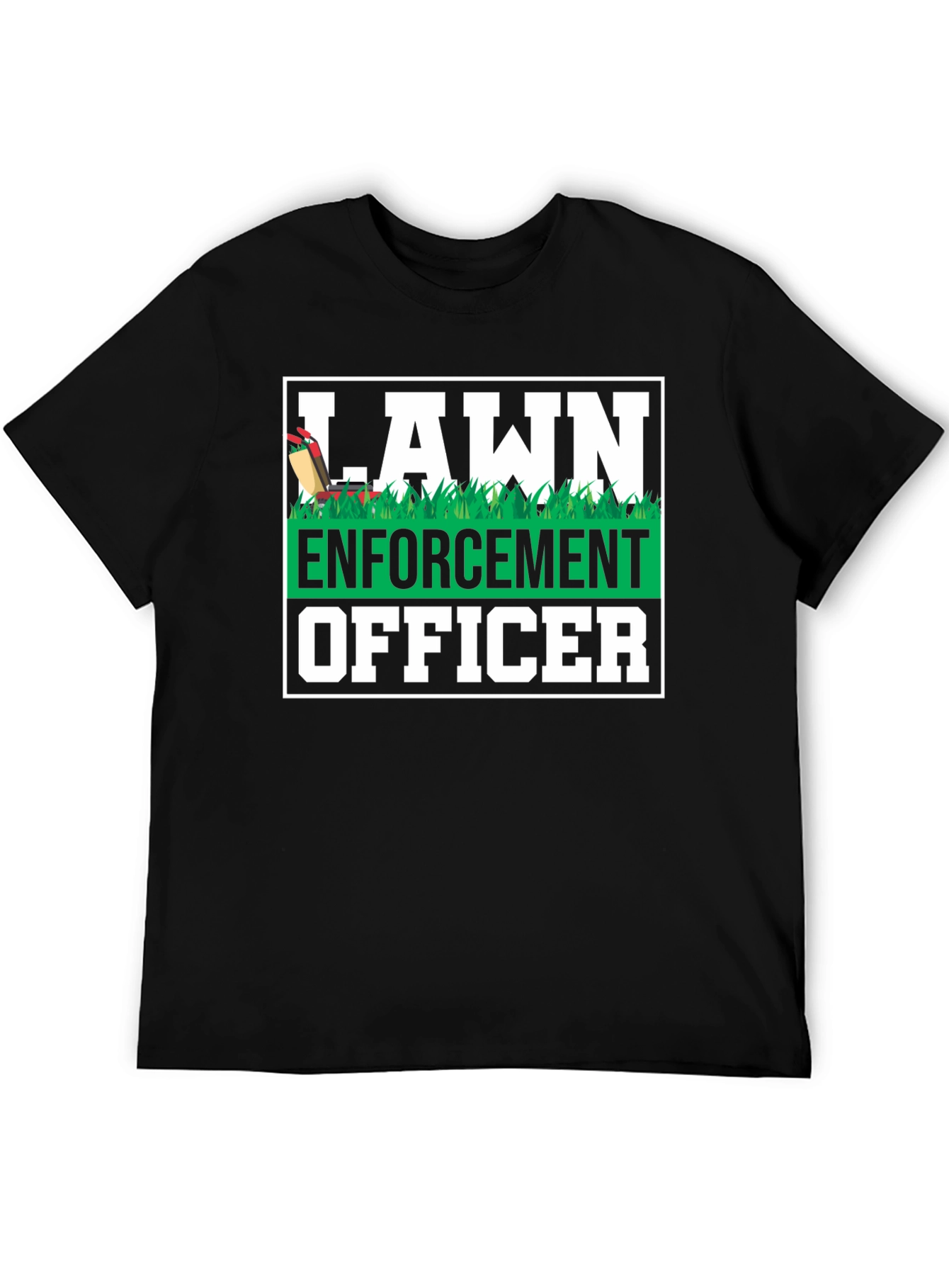 Lawn Enforcement Officer Graphic T-Shirt