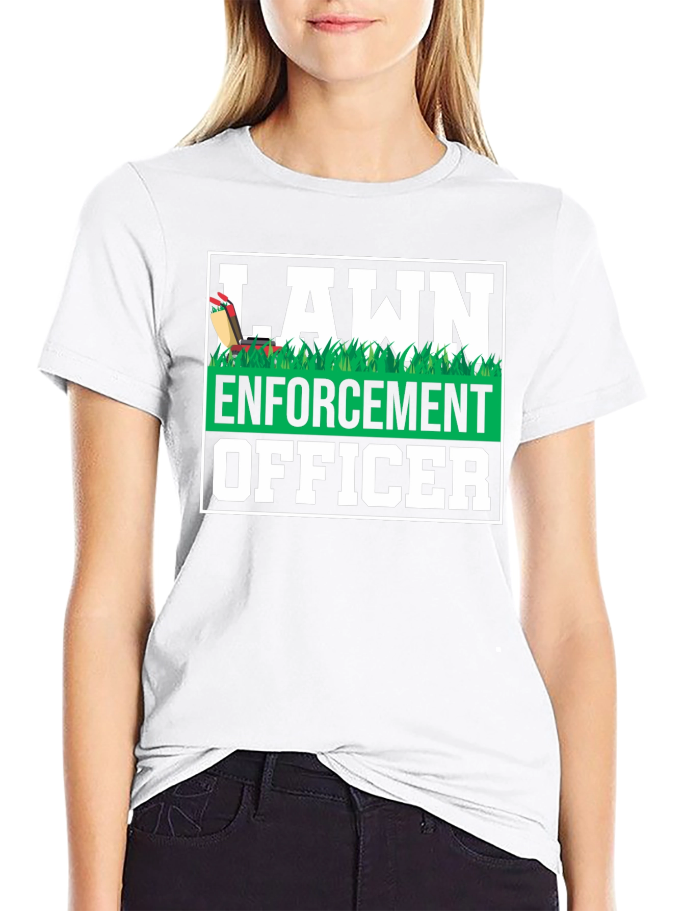 Lawn Enforcement Officer Graphic T-Shirt
