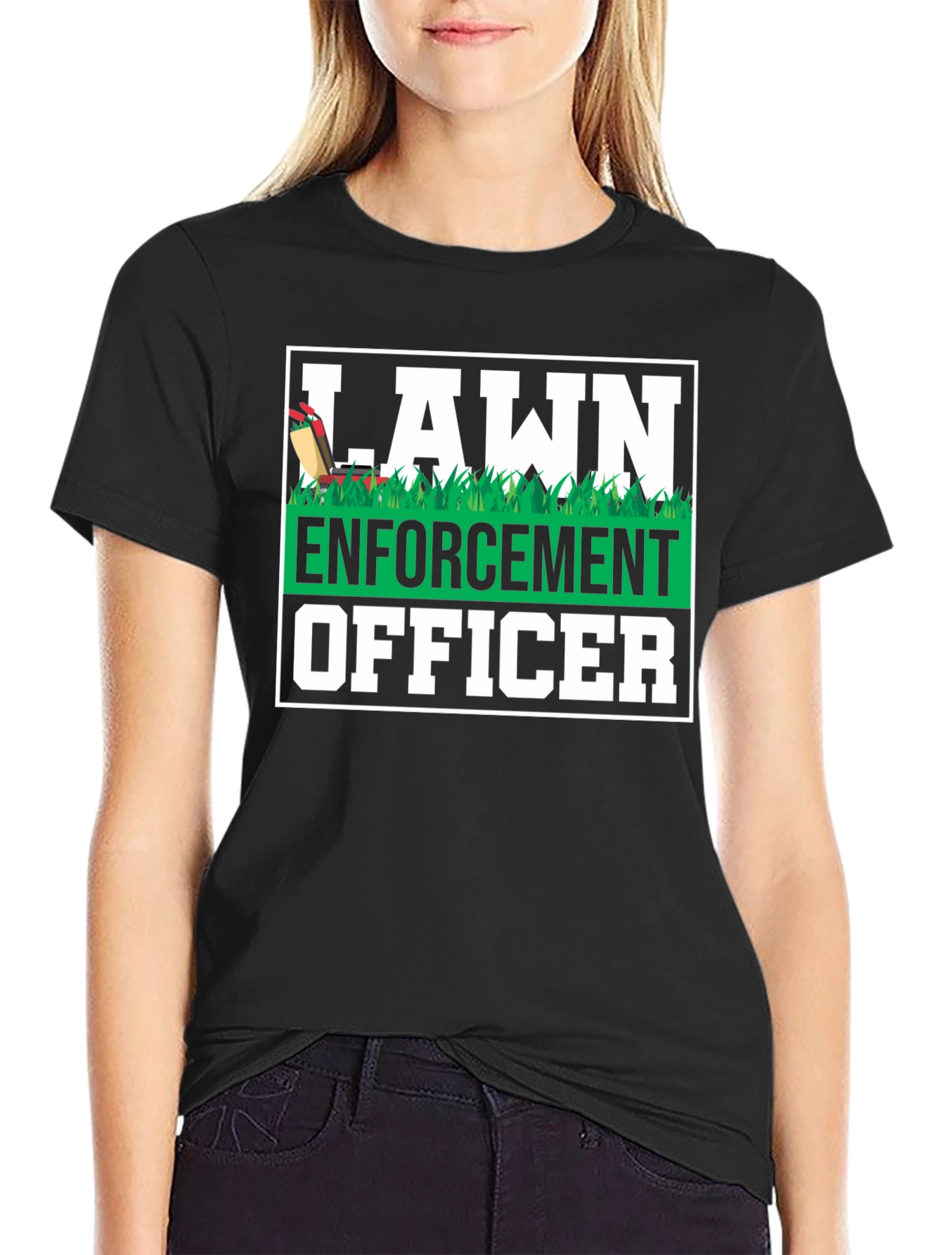 Lawn Enforcement Officer Graphic T-Shirt