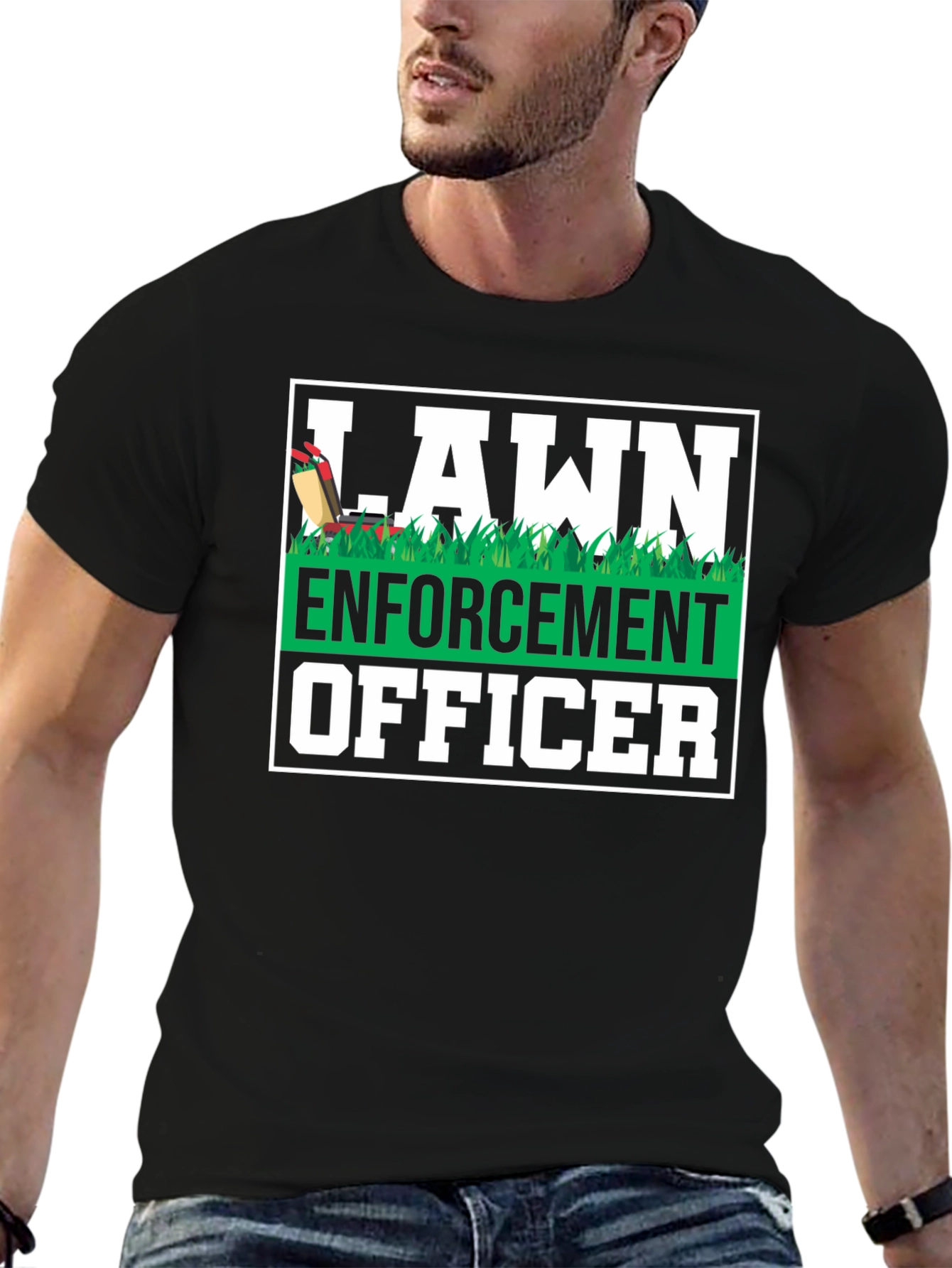 Lawn Enforcement Officer Graphic T-Shirt