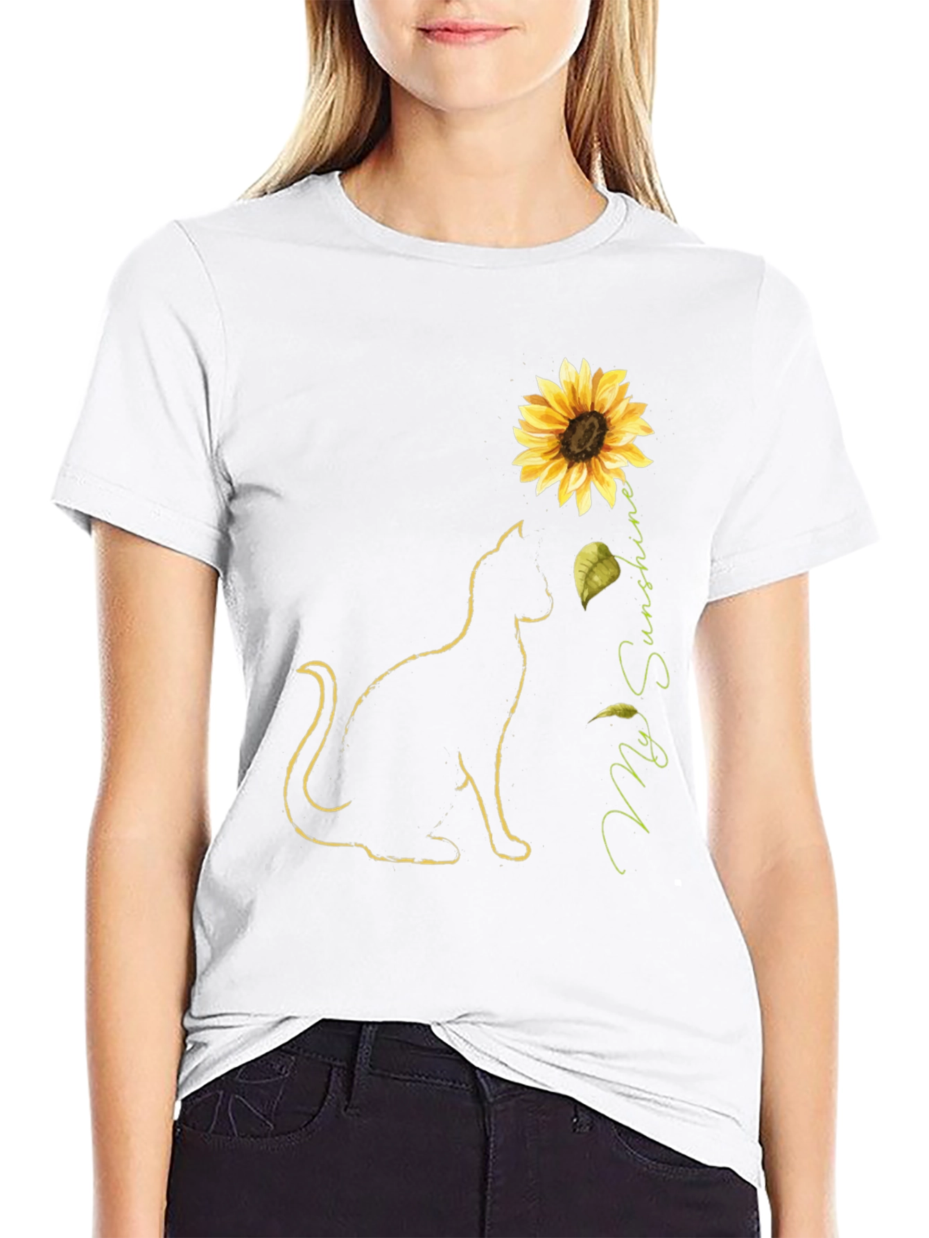 Sunflower Cat T-Shirt - My Sunshine