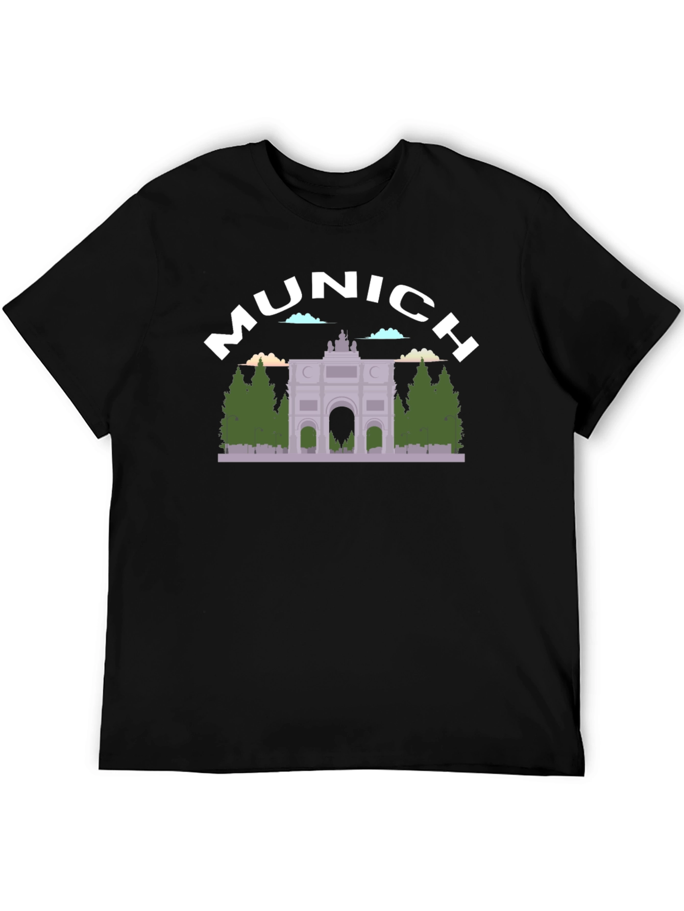 Munich Germany Graphic Tee - Black Cotton T-Shirt