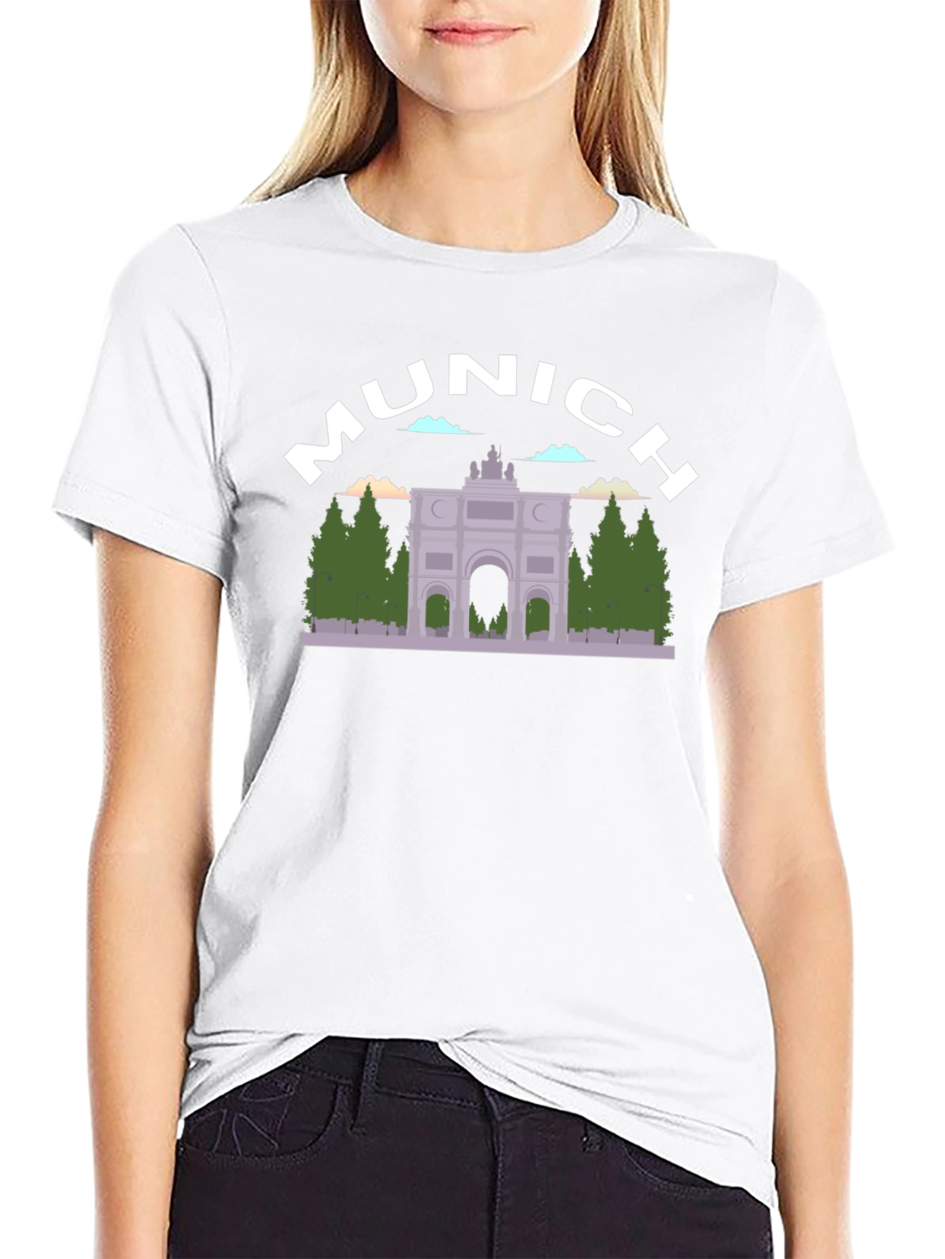 Munich Germany Graphic Tee - Black Cotton T-Shirt