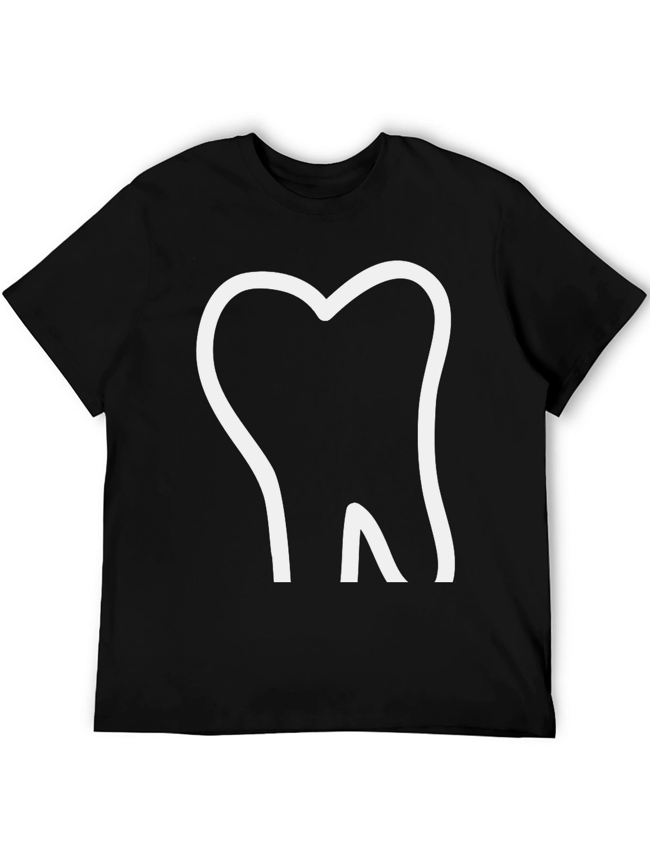 Dental Graphic Tee - White Tooth on Black