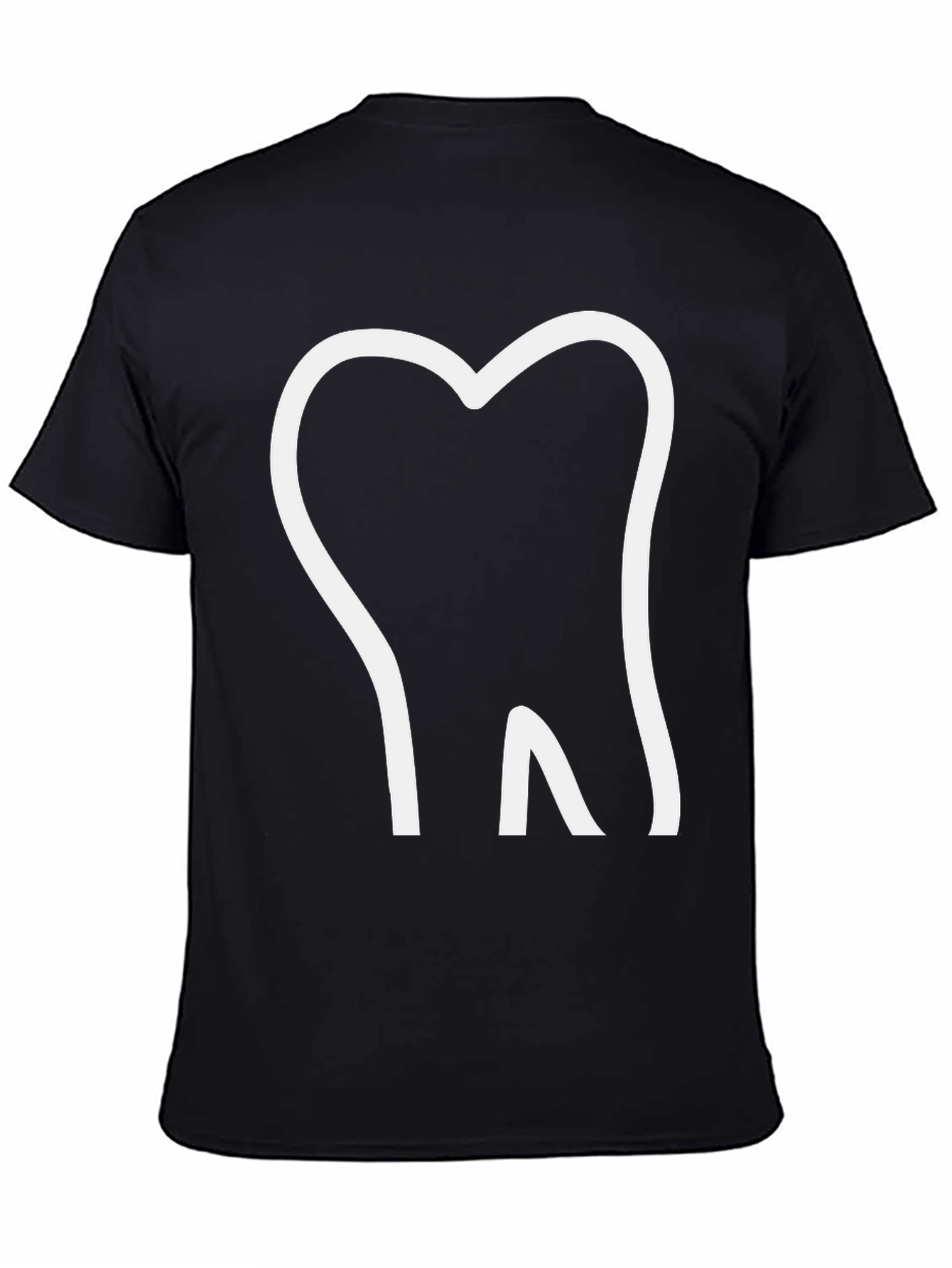 Dental Graphic Tee - White Tooth on Black