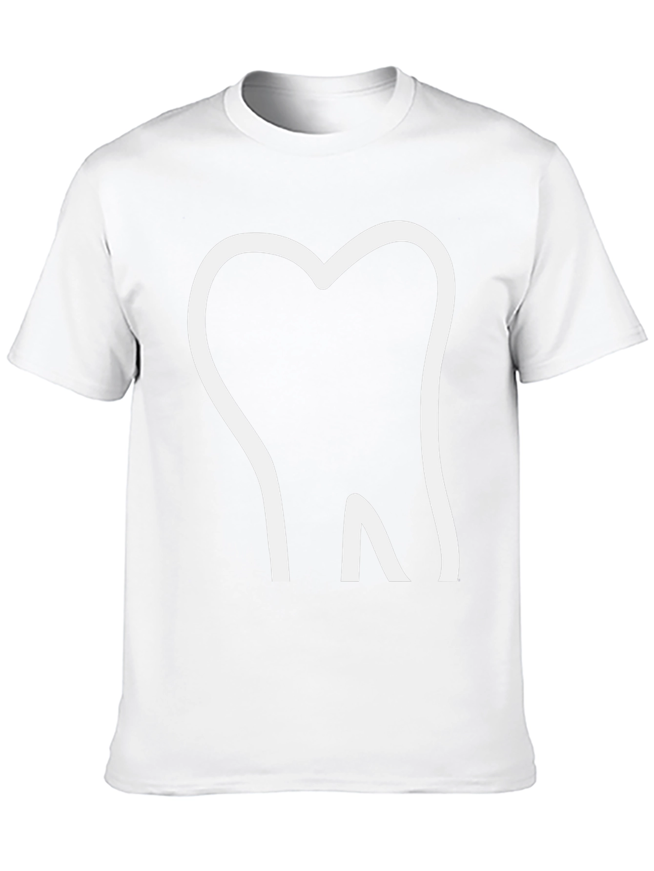 Dental Graphic Tee - White Tooth on Black