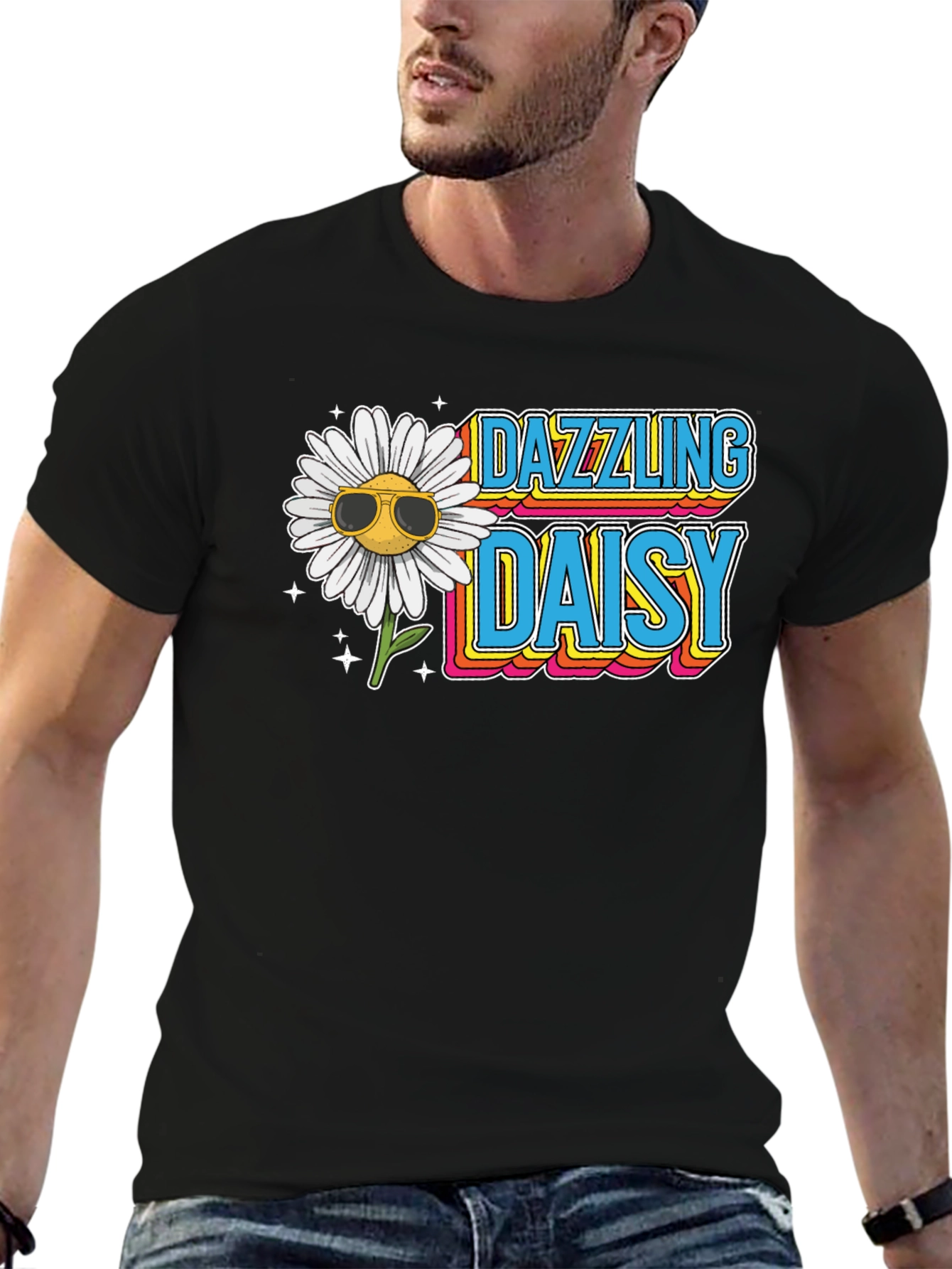 Dazzling Daisy Graphic Tee - Retro Style T-Shirt
