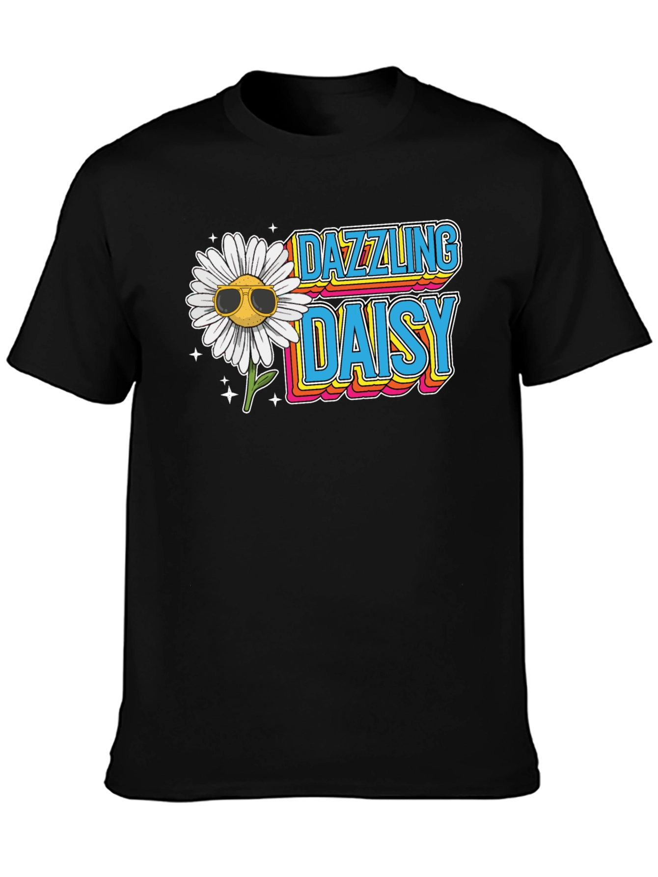 Dazzling Daisy Graphic Tee - Retro Style T-Shirt