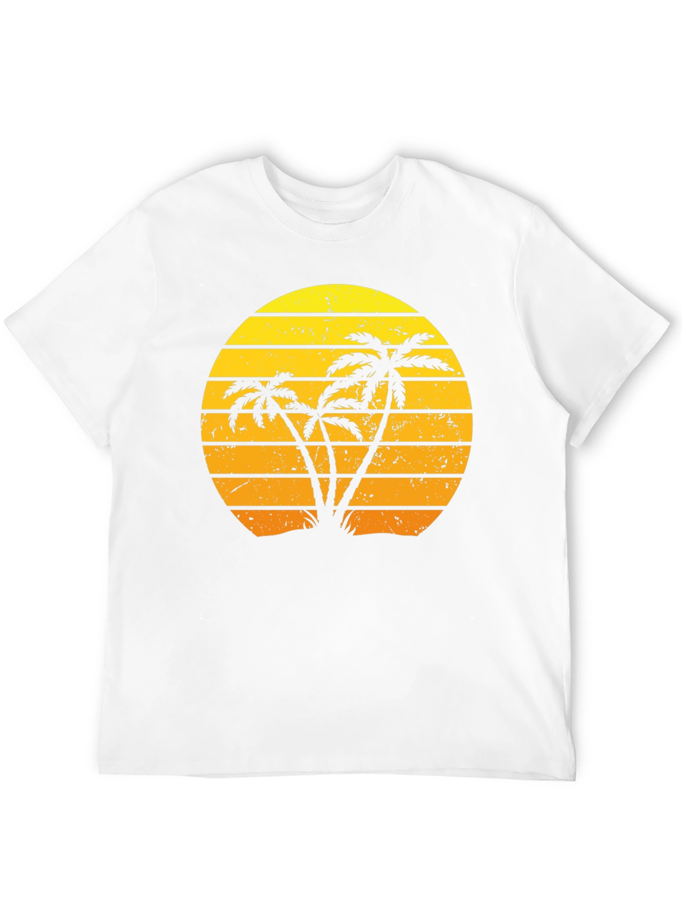 Retro Palm Tree Sunset Graphic T-Shirt