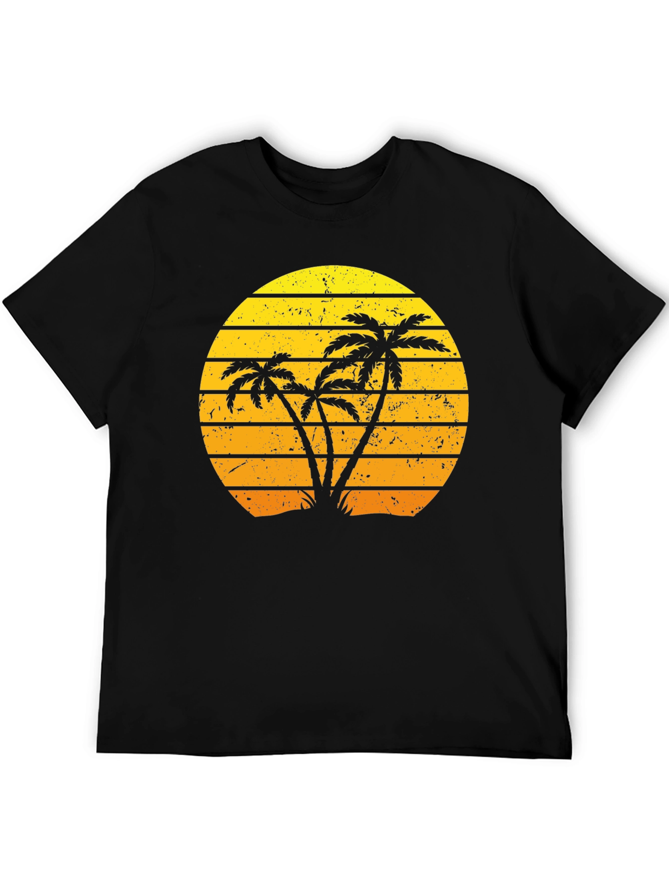 Retro Palm Tree Sunset Graphic T-Shirt