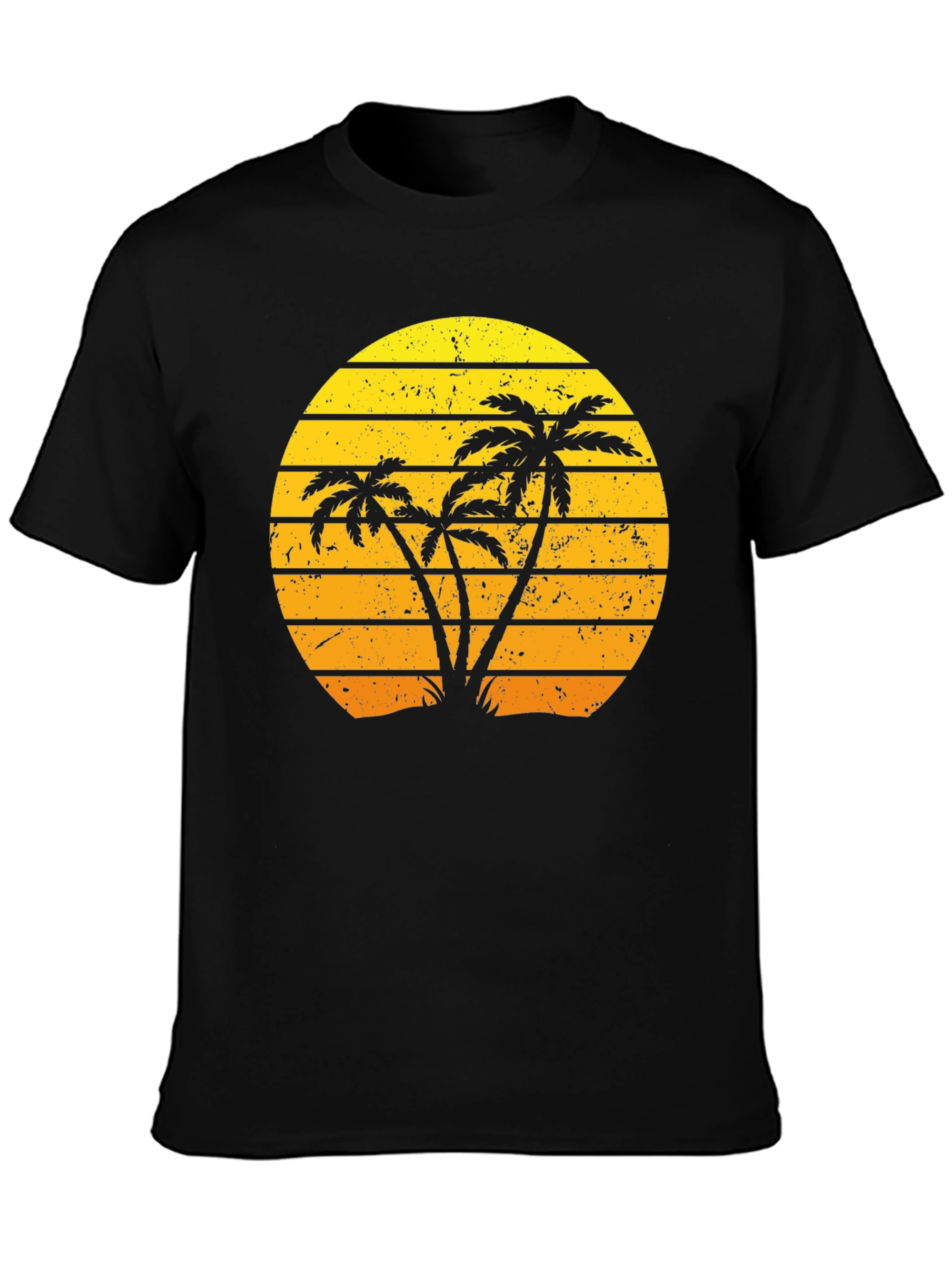 Retro Palm Tree Sunset Graphic T-Shirt