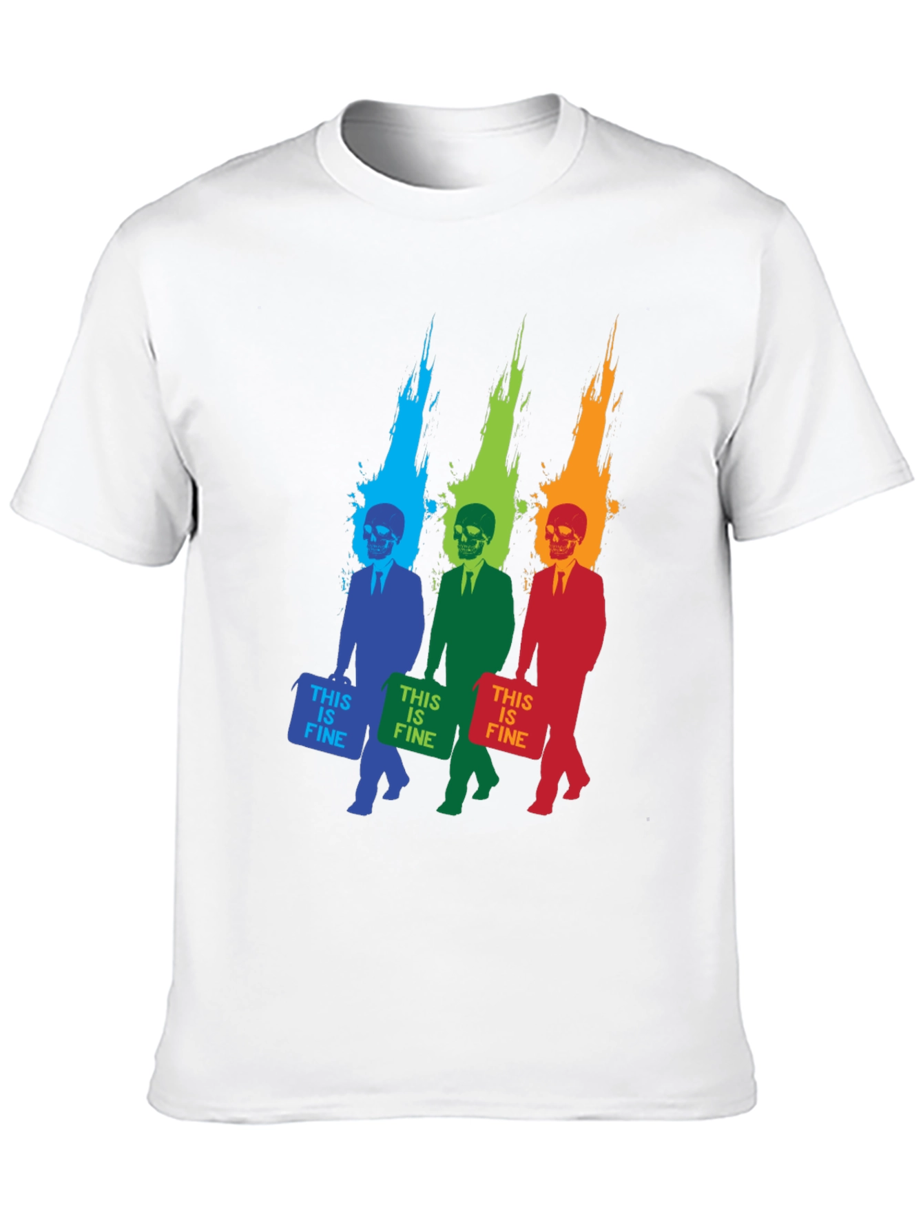 This is Fine Funny Skeleton Graphic T-Shirt