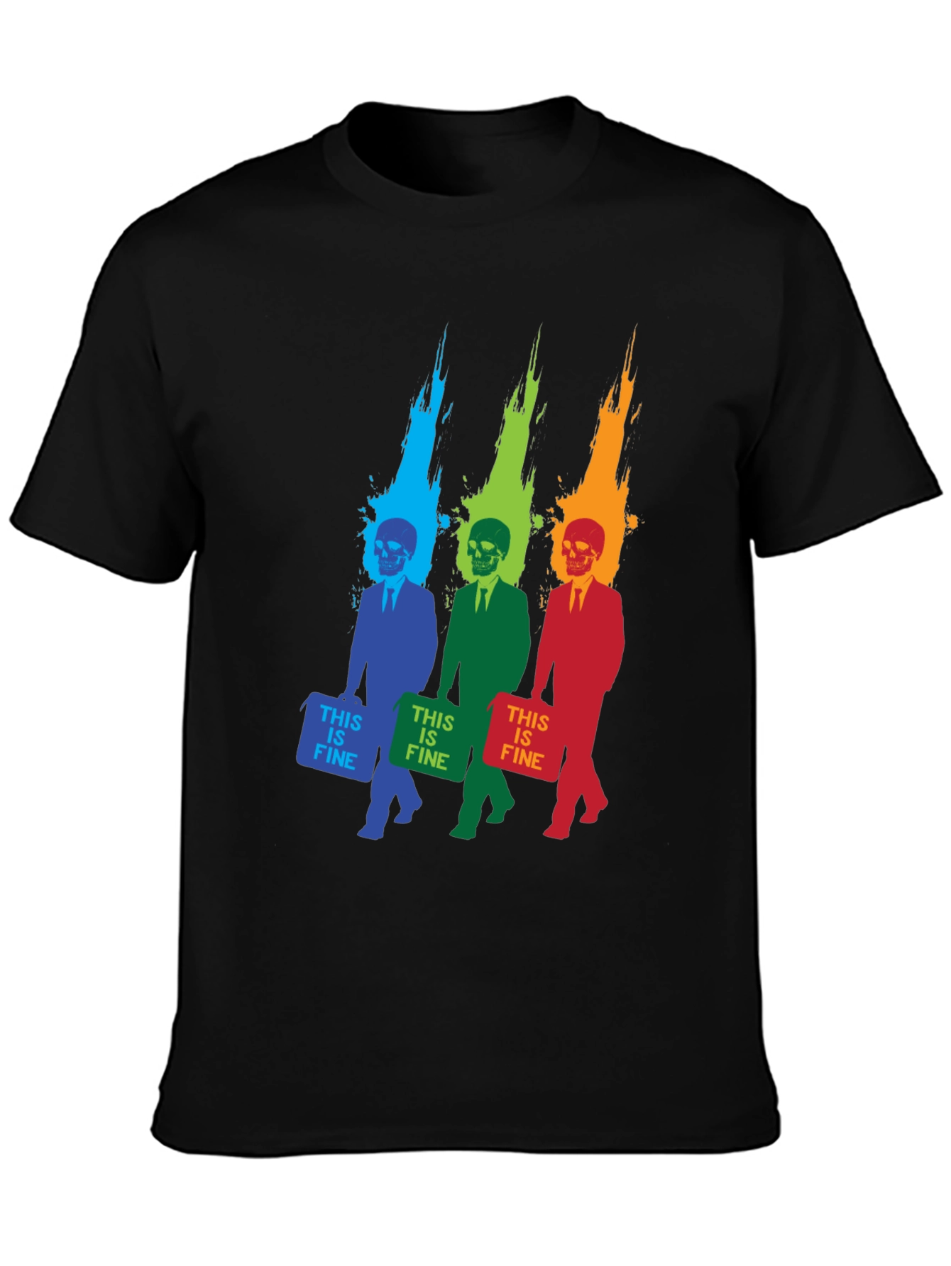 This is Fine Funny Skeleton Graphic T-Shirt