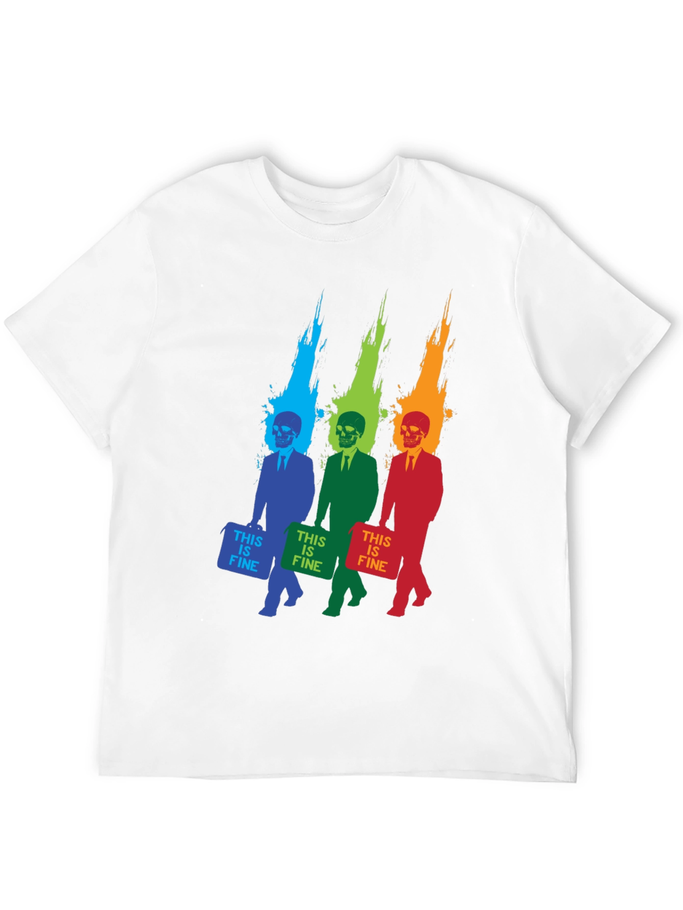 This is Fine Funny Skeleton Graphic T-Shirt