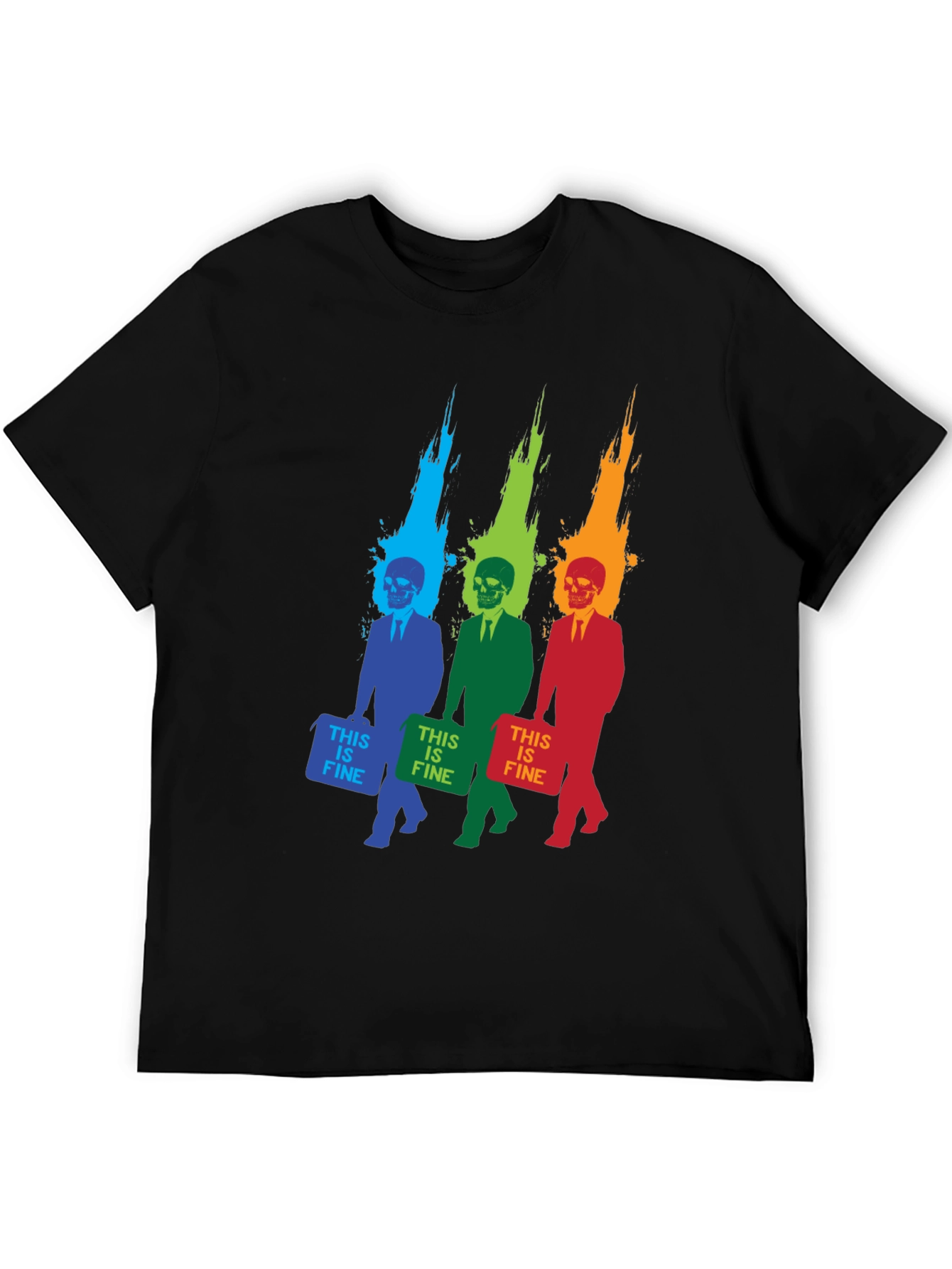 This is Fine Funny Skeleton Graphic T-Shirt