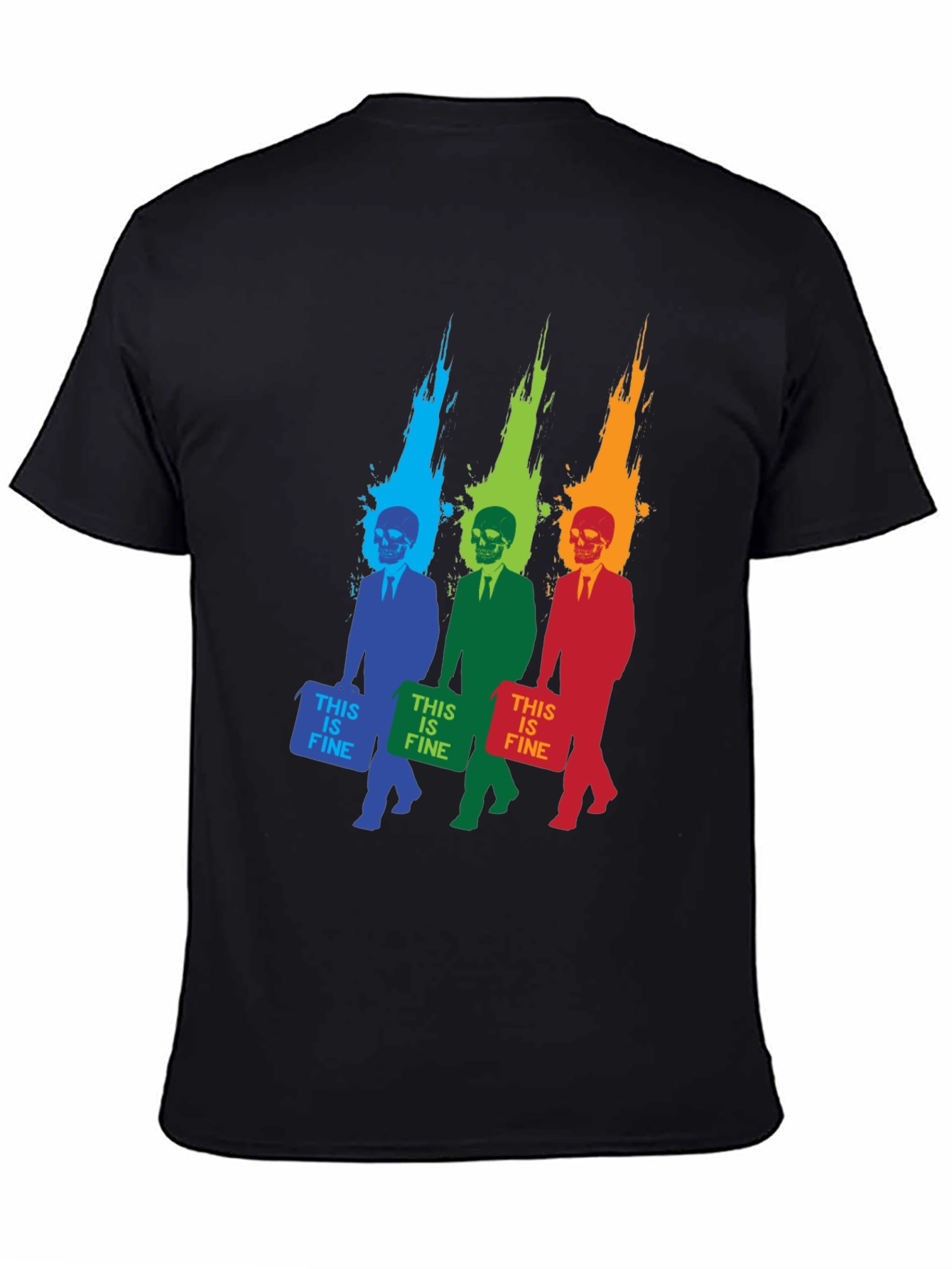 This is Fine Funny Skeleton Graphic T-Shirt