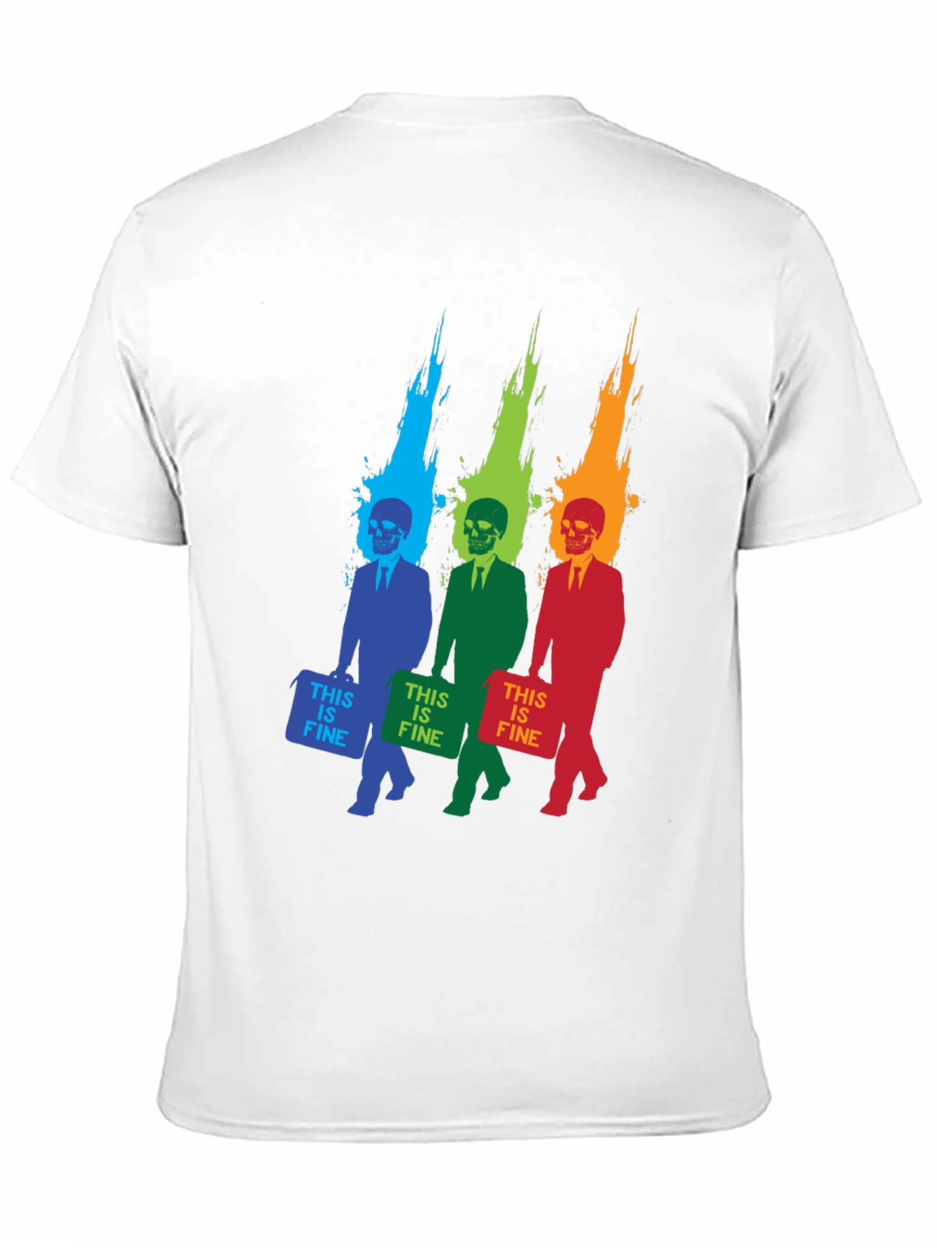 This is Fine Funny Skeleton Graphic T-Shirt