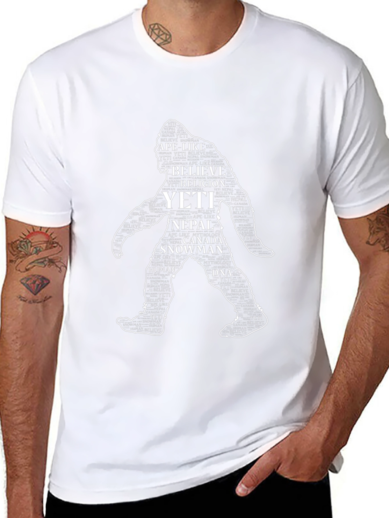 Yeti Word Art Graphic Tee - Believe