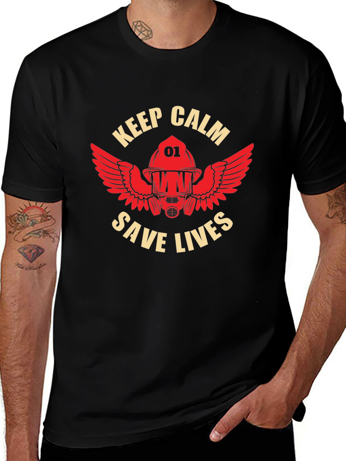 Keep Calm Save Lives Firefighter T-Shirt