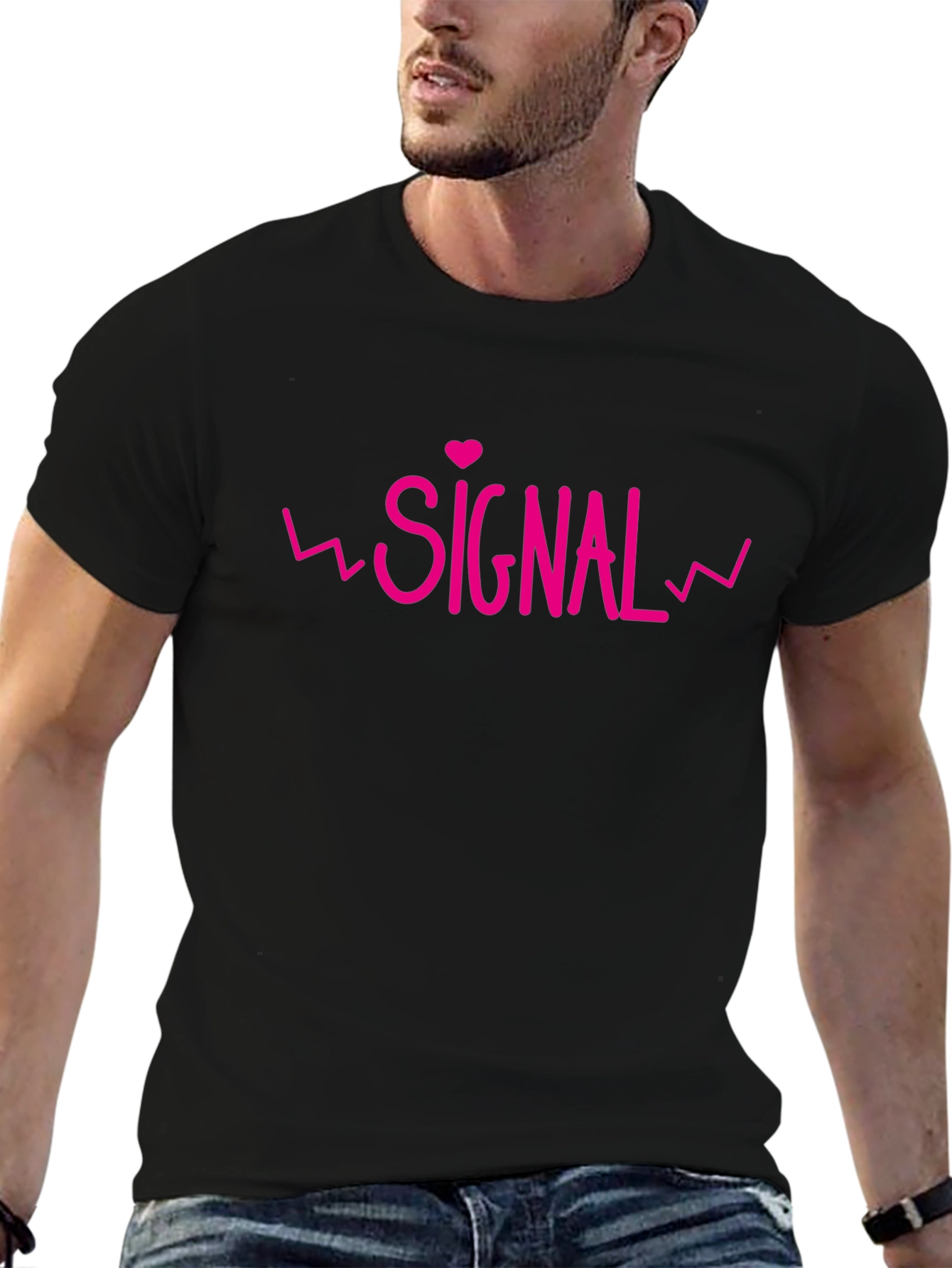 Signal Heartbeat Graphic Tee - Black