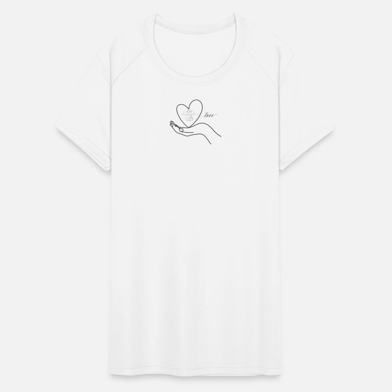 Minimalist Heart Hand with Blooms