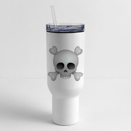 Minimalist Skull with Crossbones Design