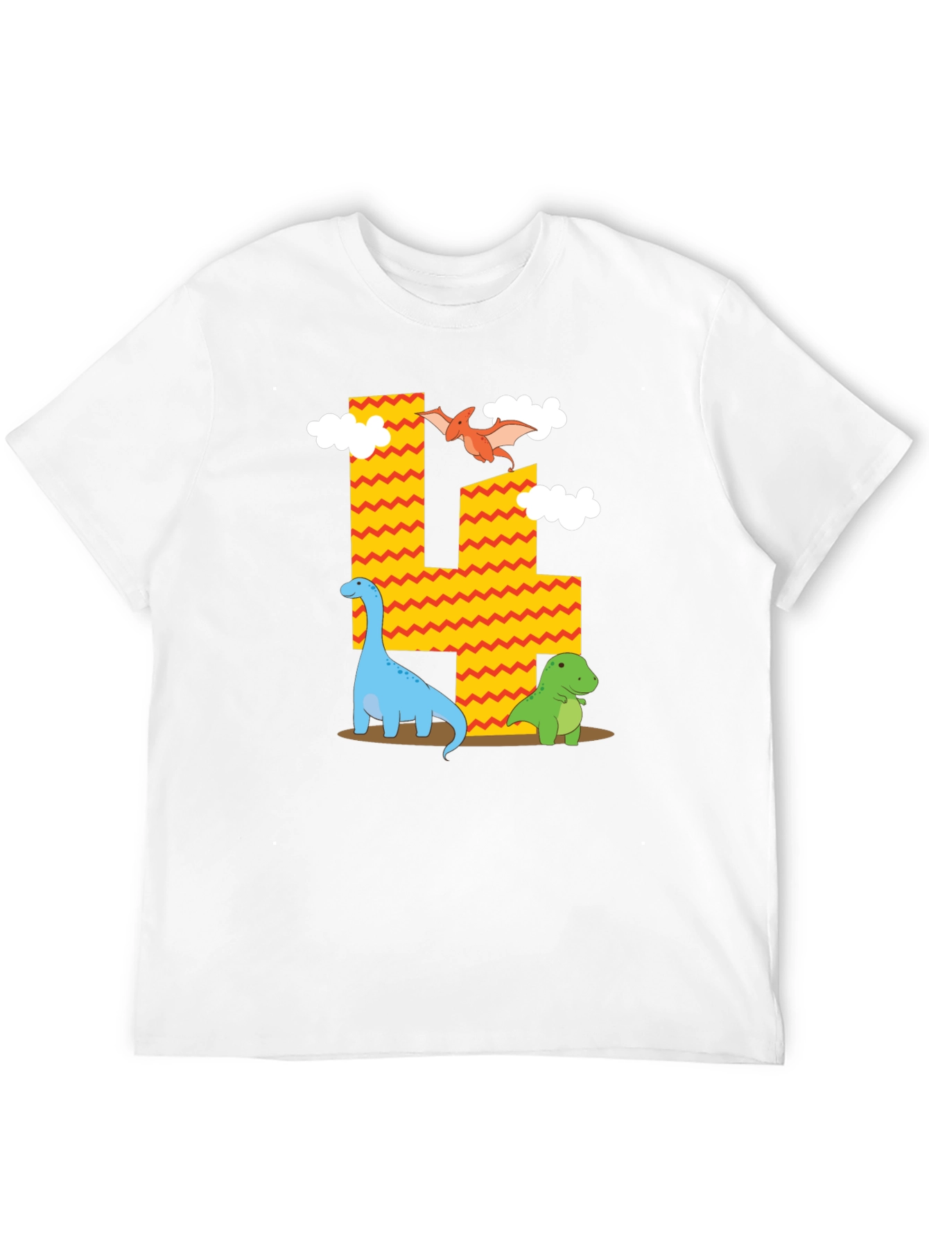 Dinosaur 4th Birthday T-Shirt