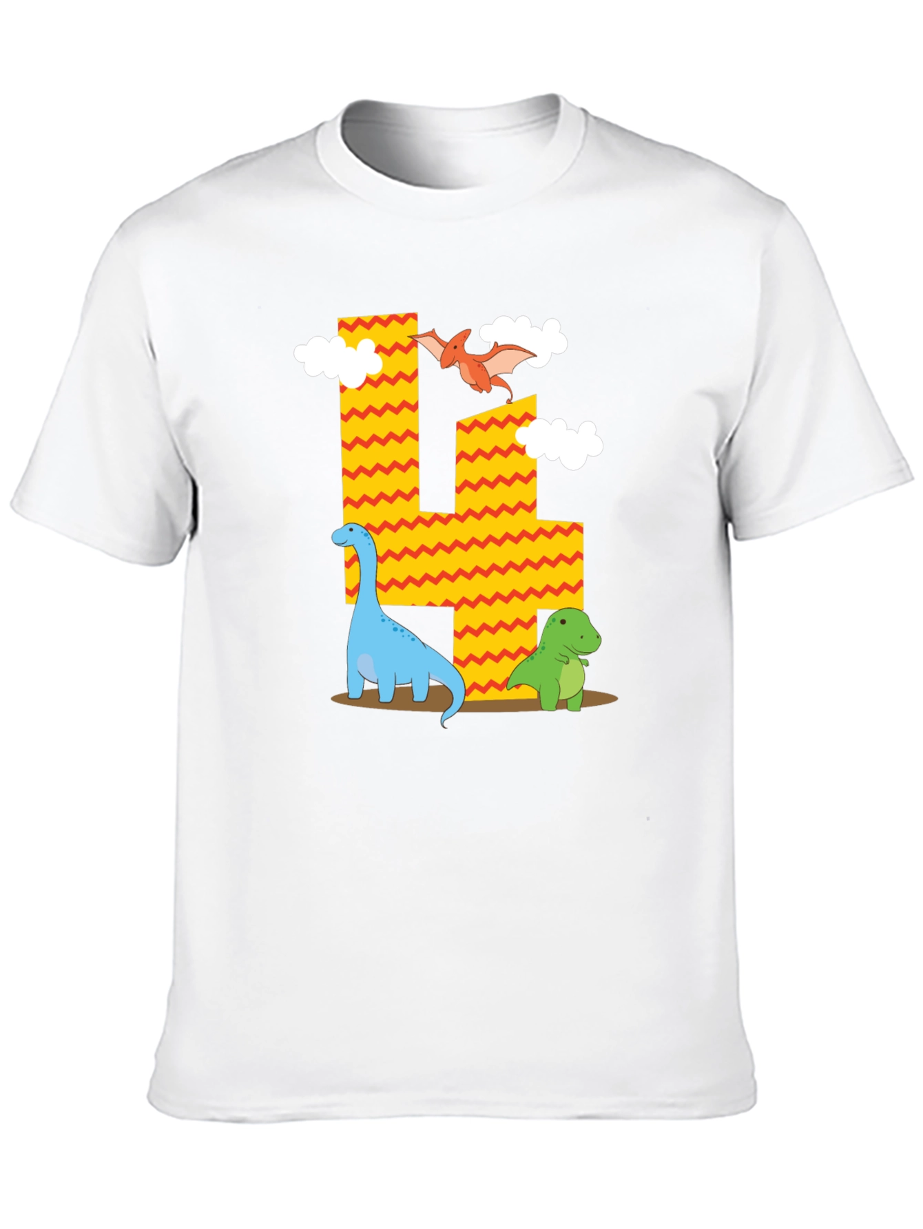 Dinosaur 4th Birthday T-Shirt