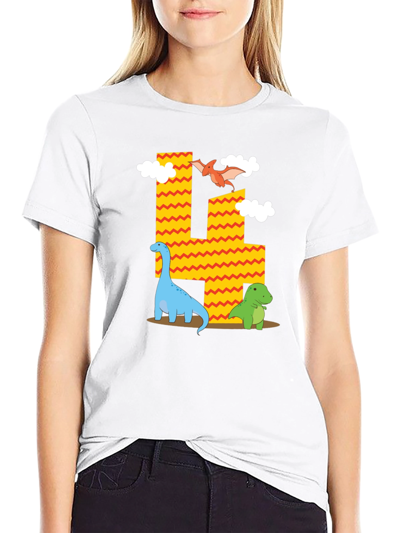 Dinosaur 4th Birthday T-Shirt