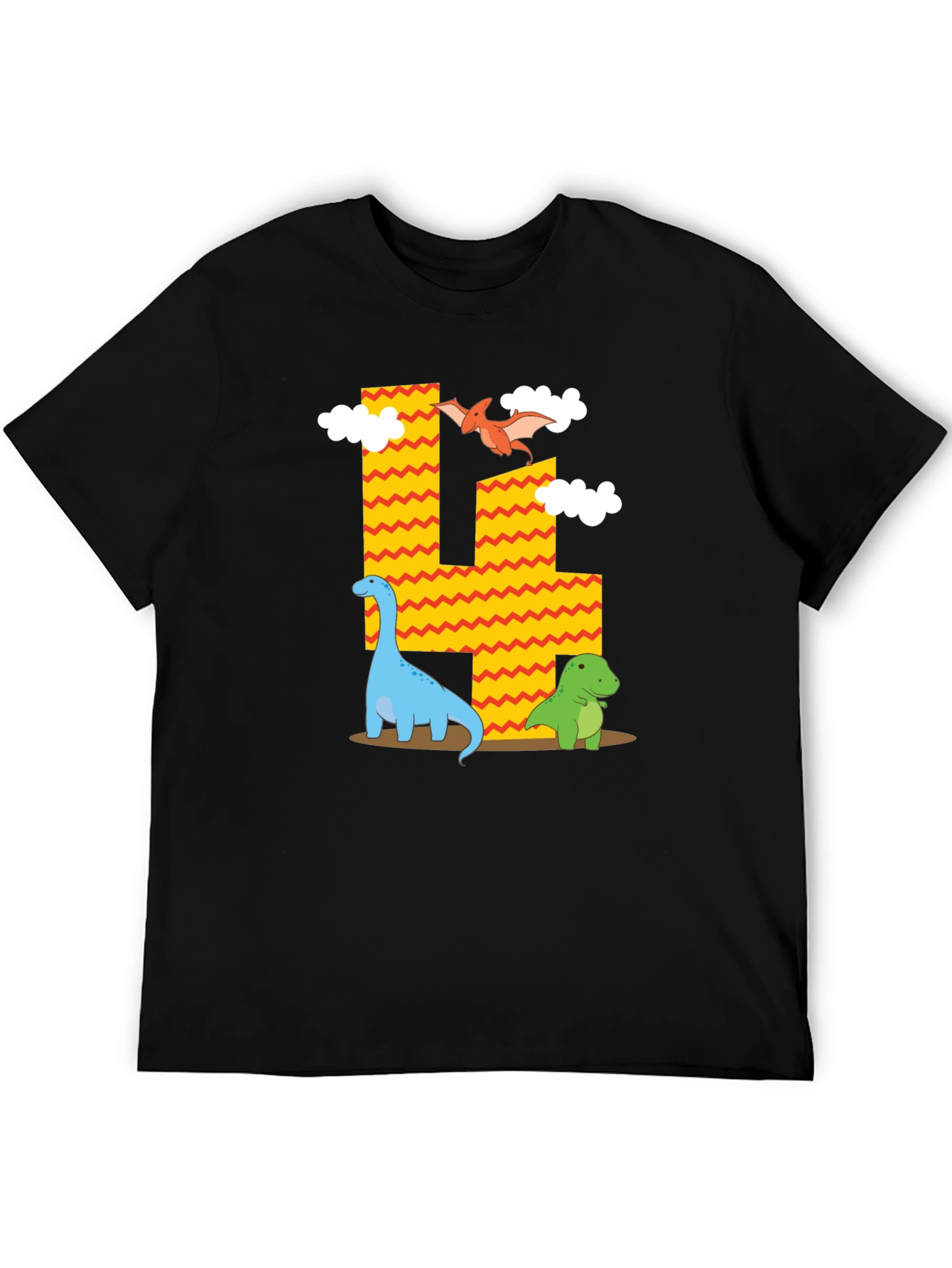 Dinosaur 4th Birthday T-Shirt