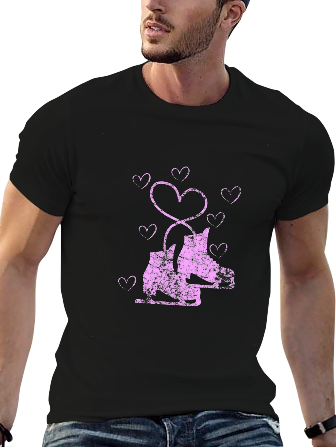 Horse Lover T-Shirt with Heart Graphics