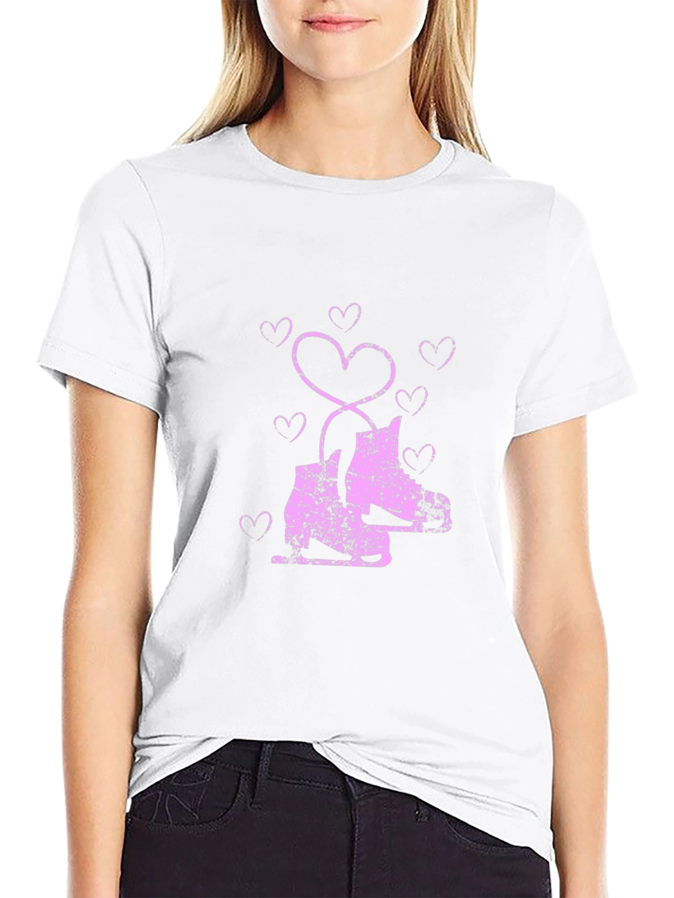Horse Lover T-Shirt with Heart Graphics