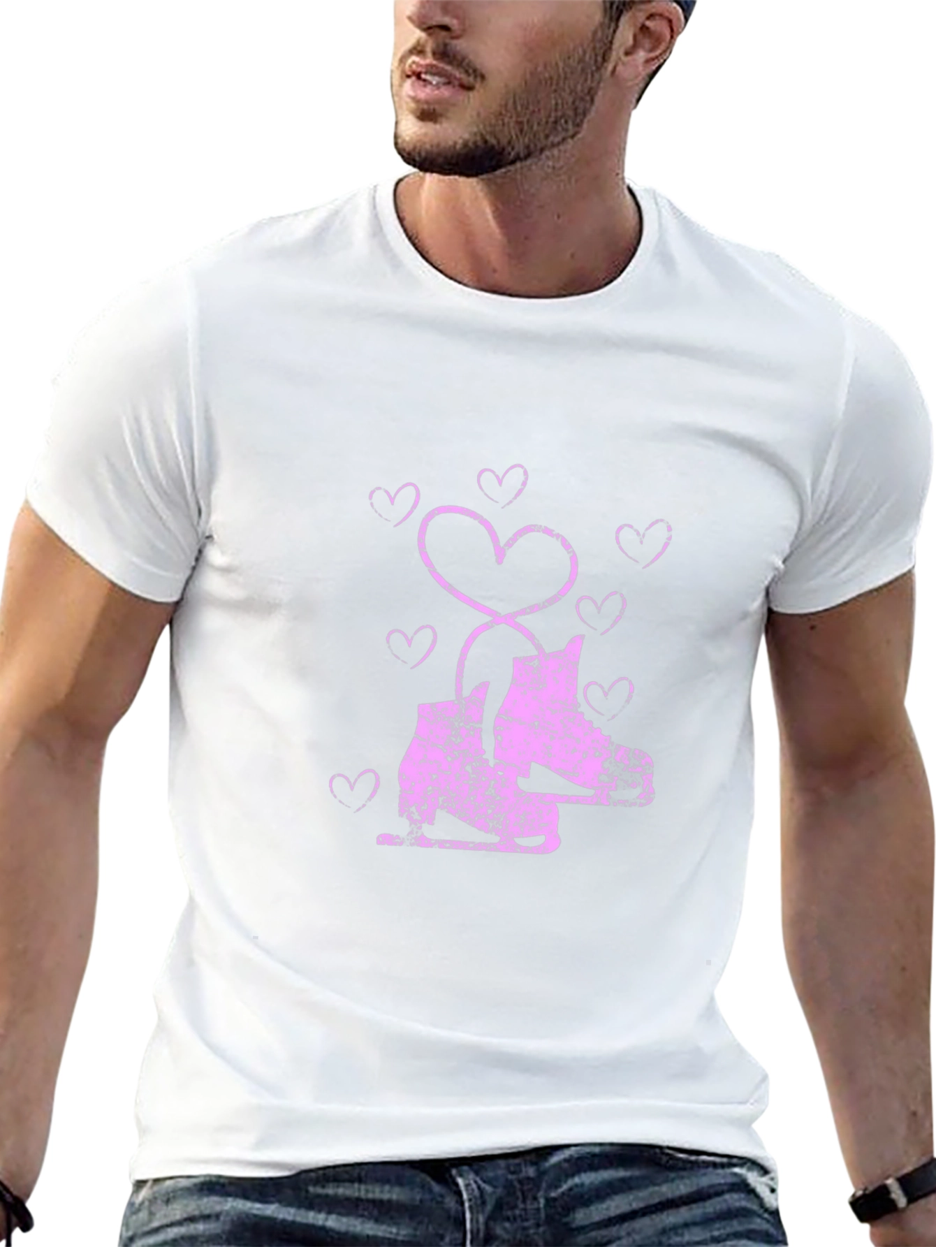 Horse Lover T-Shirt with Heart Graphics